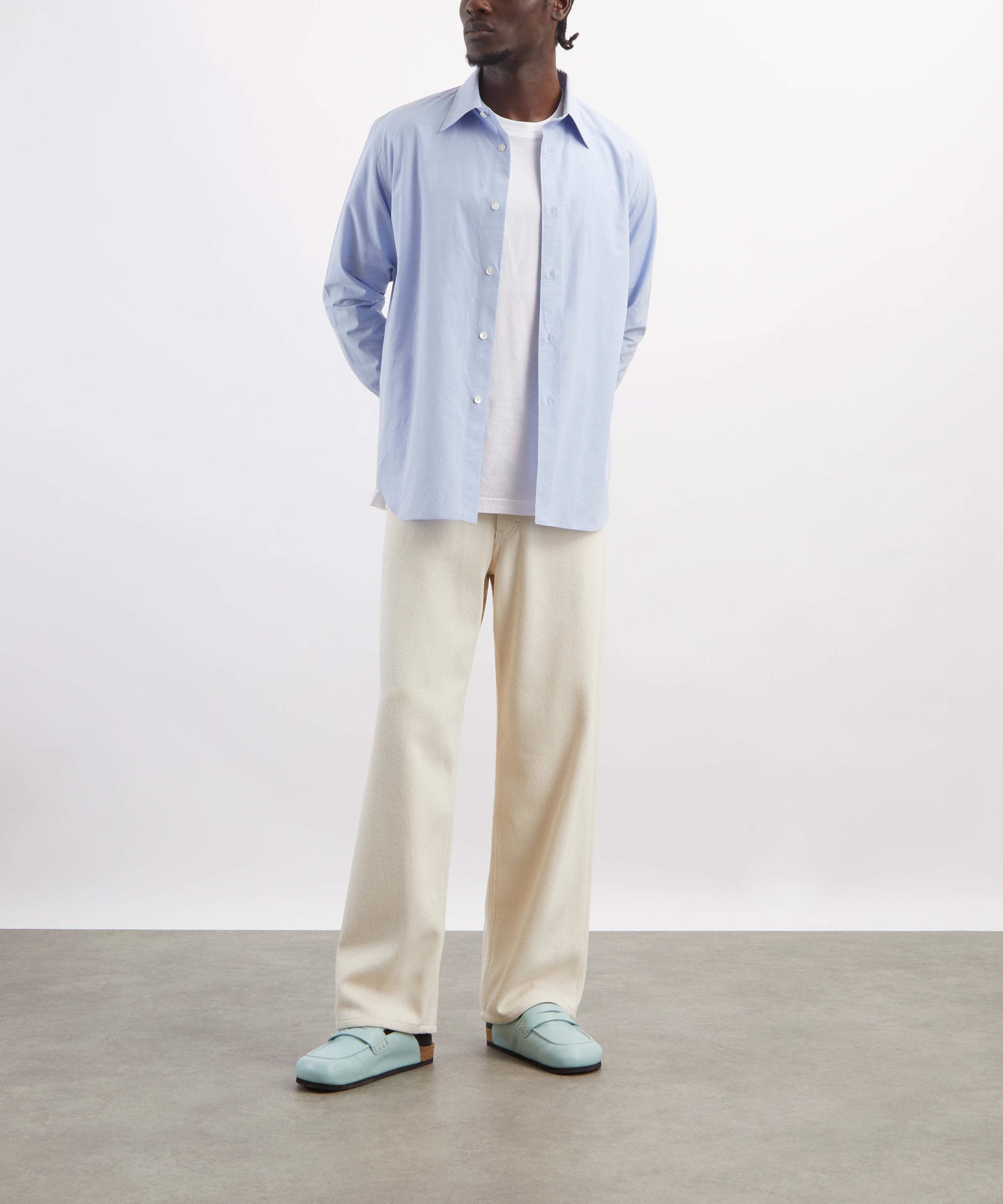 Auralee Blue Washed Finx Weather Chambray Shirt | Liberty