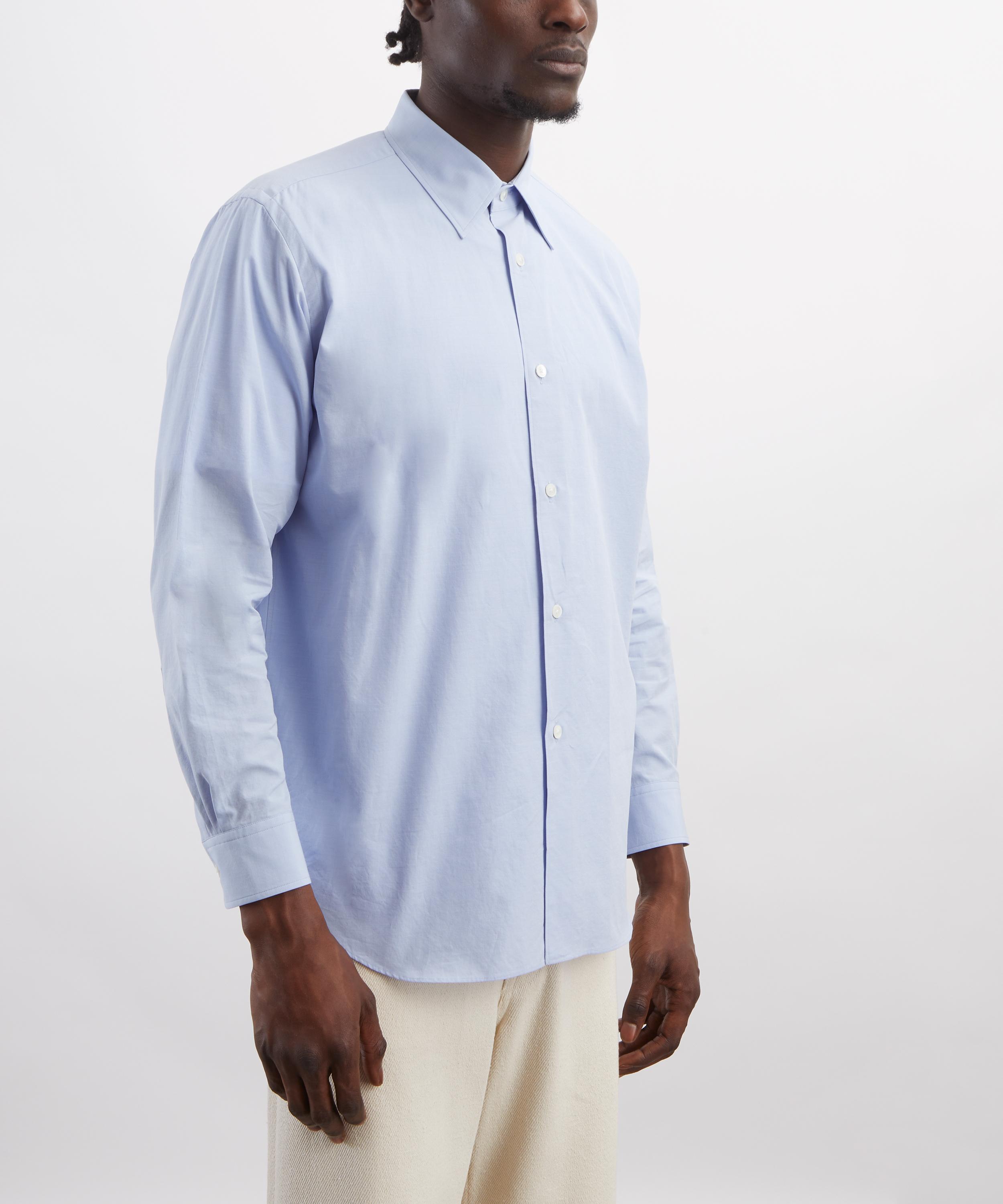 Auralee - Blue Washed Finx Weather Chambray Shirt image number 2