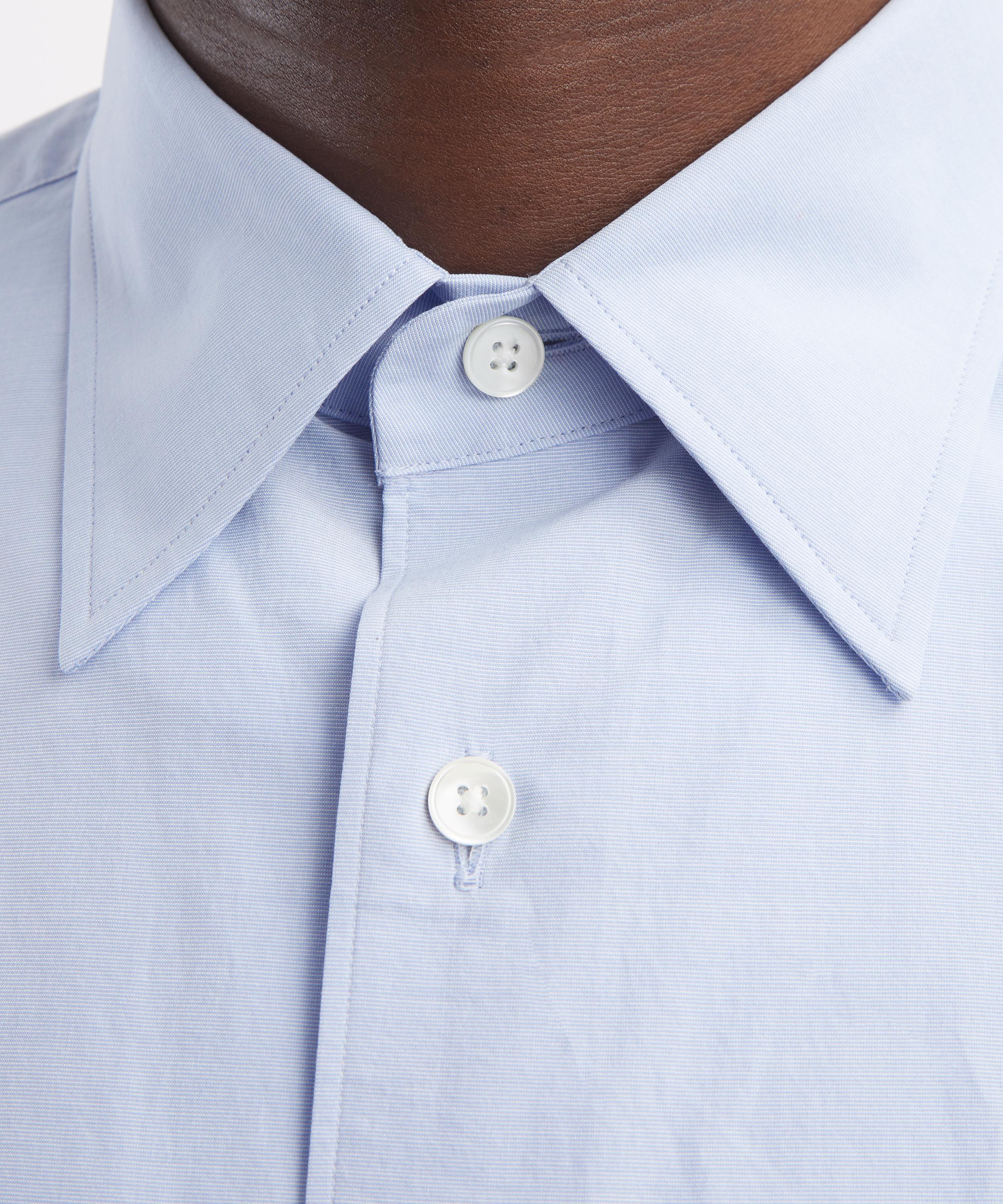 Auralee - Blue Washed Finx Weather Chambray Shirt image number 4