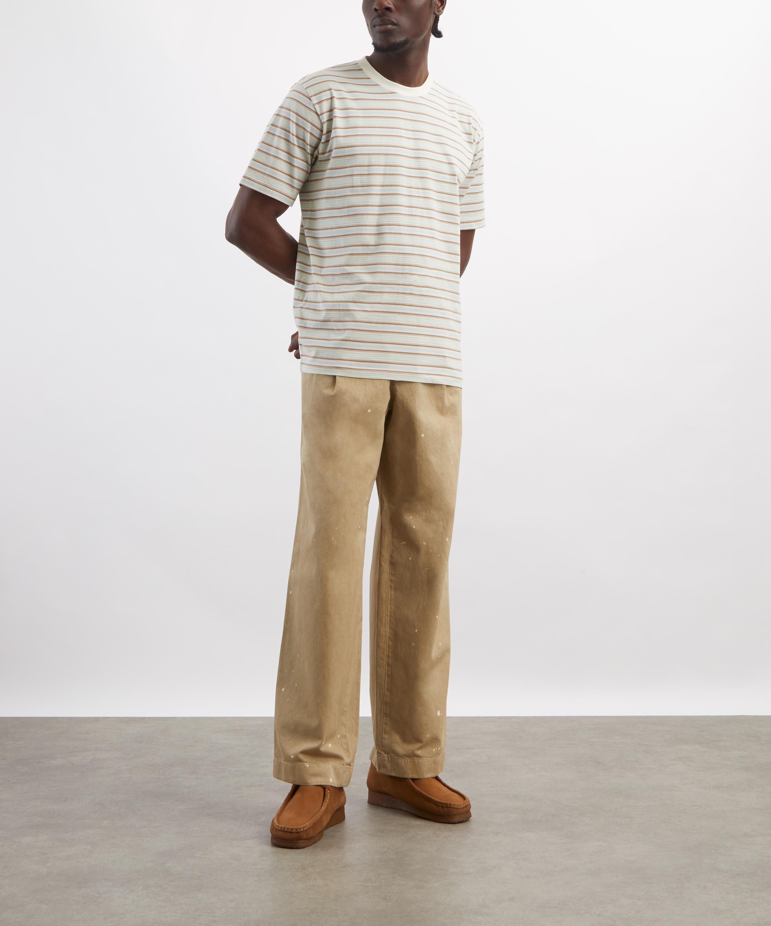 Auralee - Gradient Stripe Jersey Knit T-Shirt image number 1