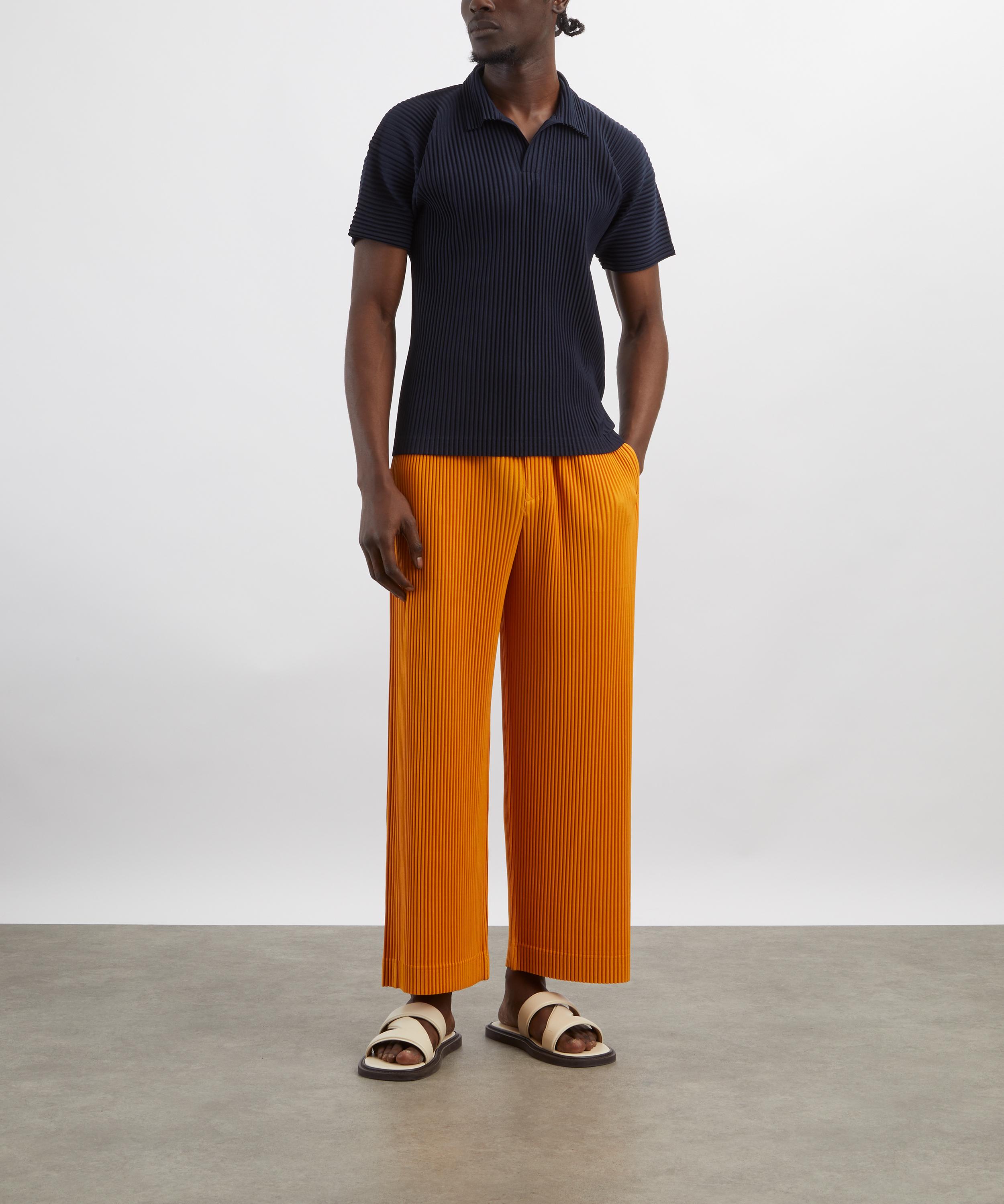 HOMME PLISSÉ ISSEY MIYAKE - MONTHLY COLOURS October Pleated Straight Leg Trousers image number 1