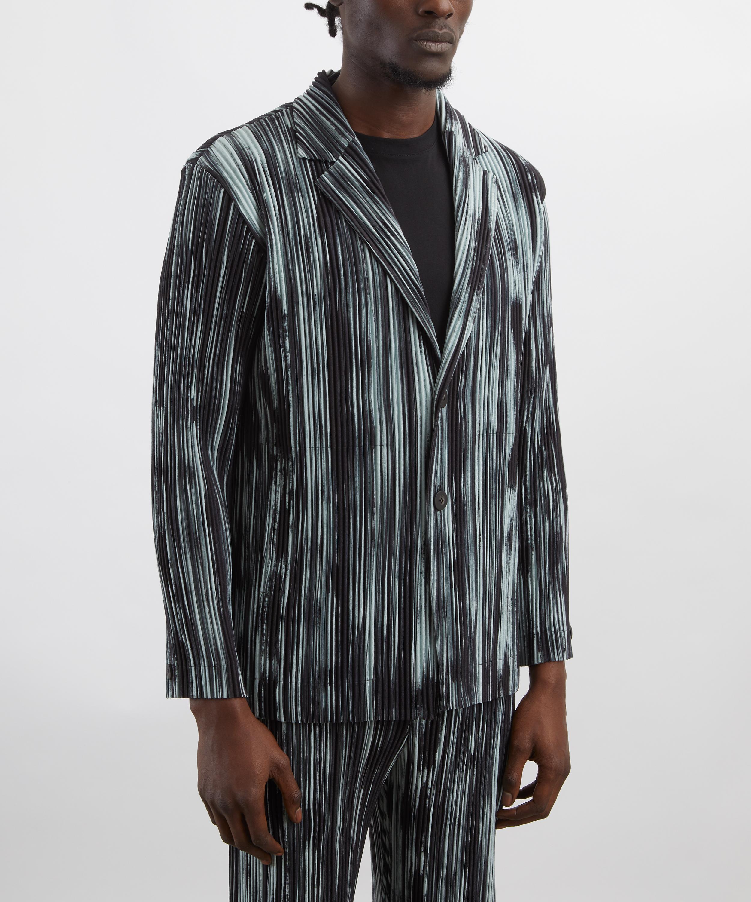 HOMME PLISSÉ ISSEY MIYAKE - BRUSHSTROKE STRIPE Pleated Jacket image number 2