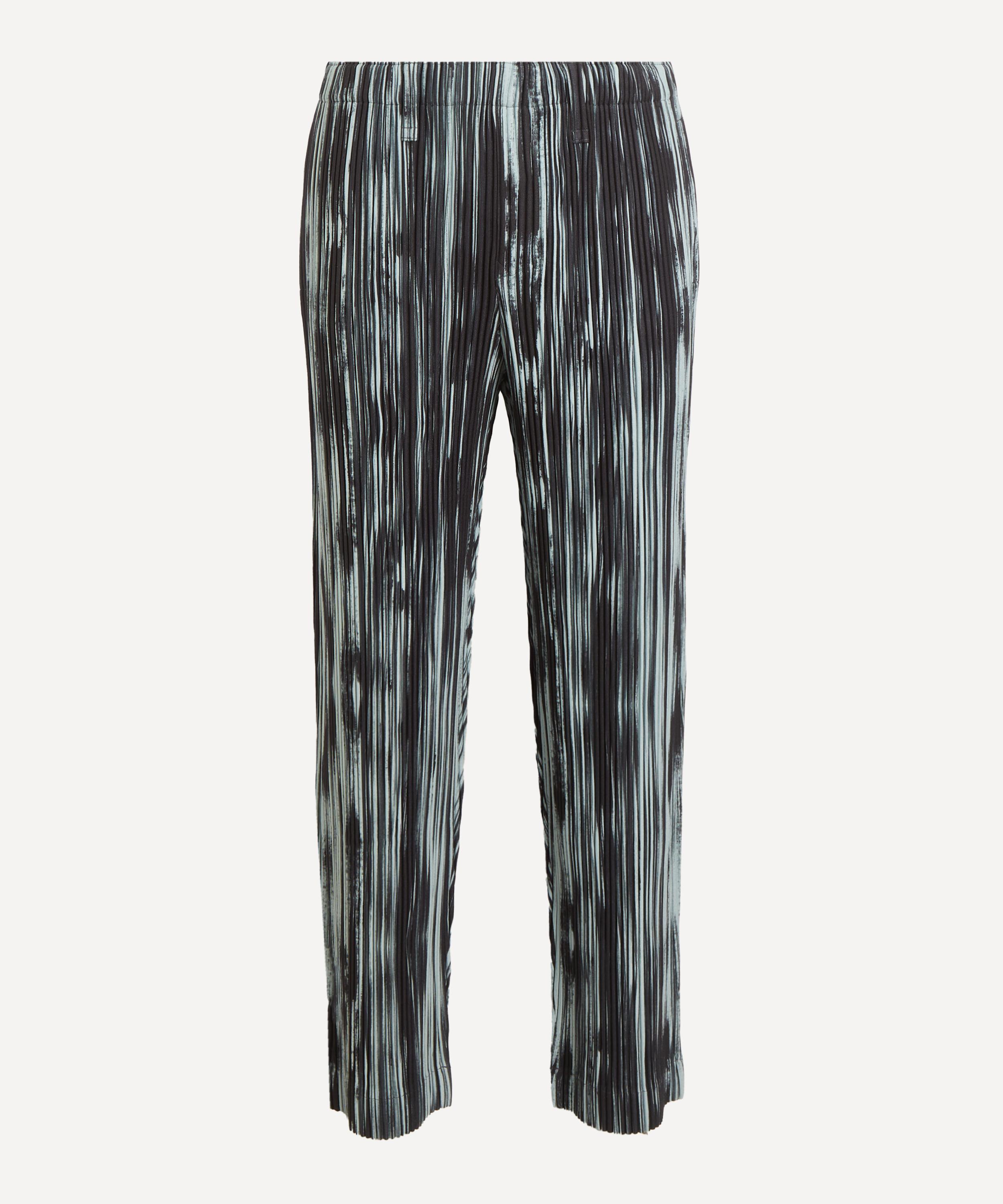 HOMME PLISSÉ ISSEY MIYAKE - BRUSHSTROKE STRIPE Pleated Trousers