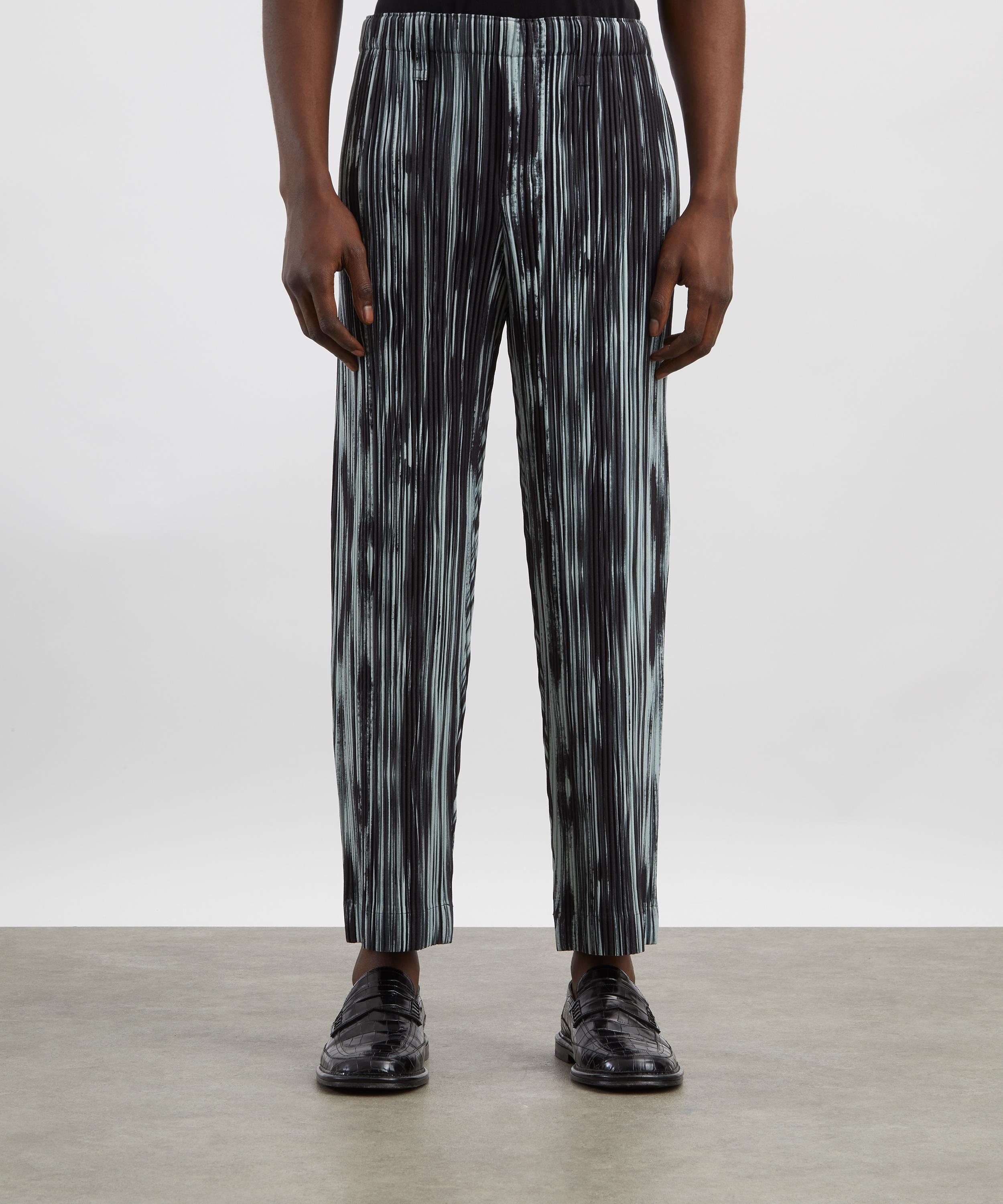 HOMME PLISSÉ ISSEY MIYAKE - BRUSHSTROKE STRIPE Pleated Trousers image number 2