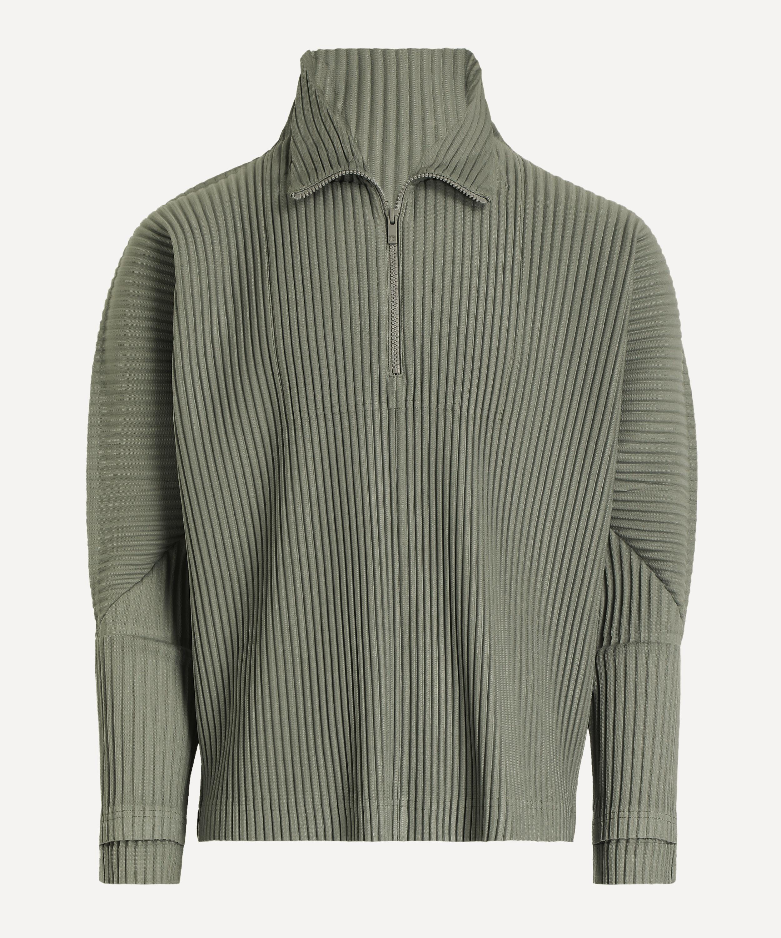 HOMME PLISSÉ ISSEY MIYAKE - Pleated Half Zip Top