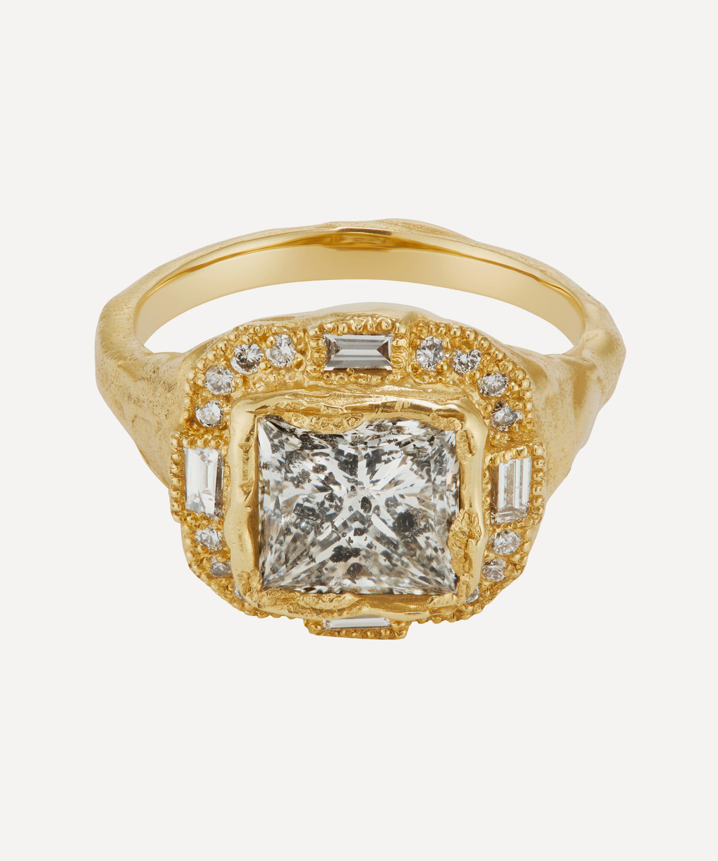 Ellis Mhairi Cameron - 14ct Gold Armach Salt and Pepper Diamond Cocktail Ring image number 0