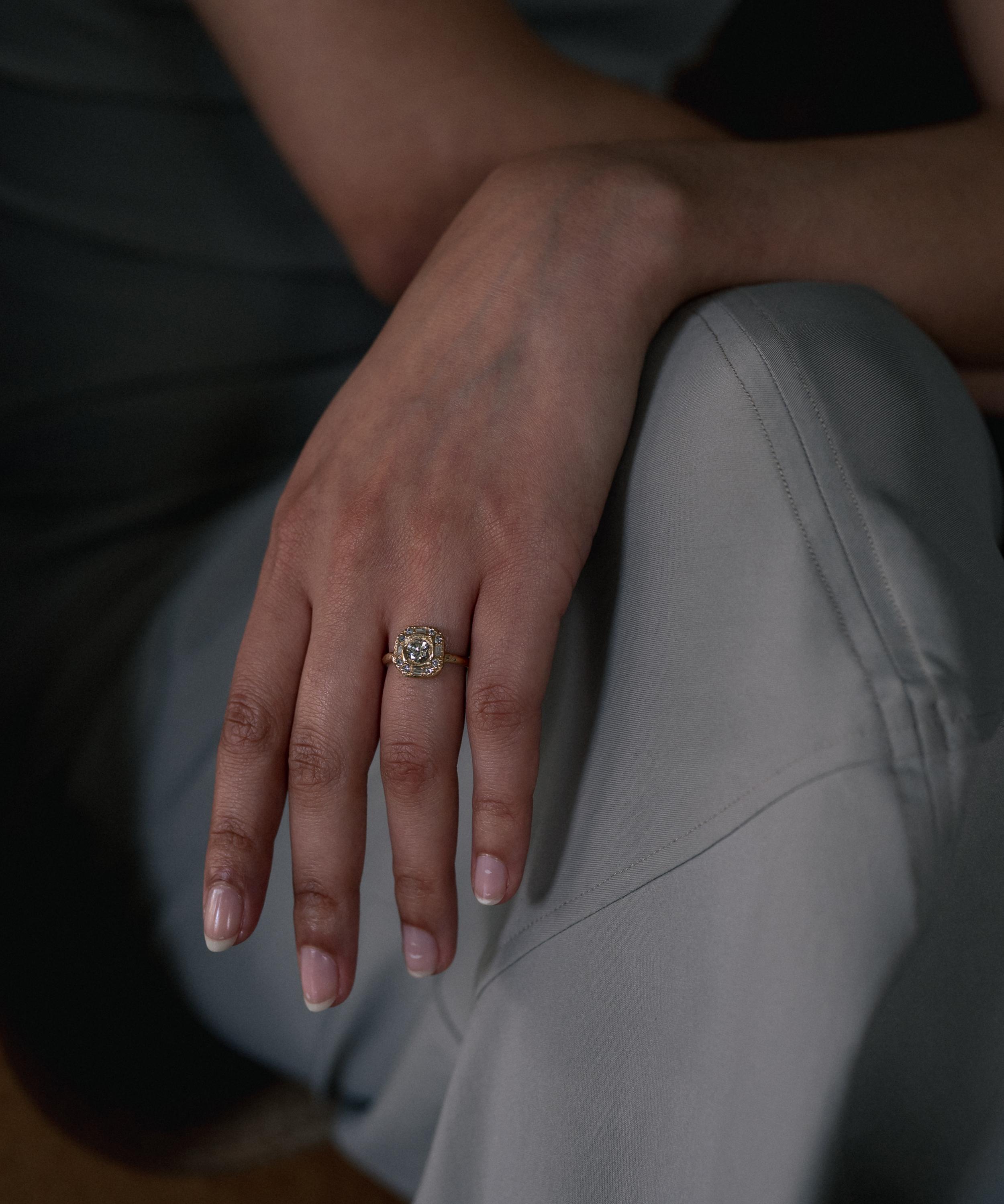 Ellis Mhairi Cameron - 14ct Gold Armach Diamond Cocktail Ring I image number 1