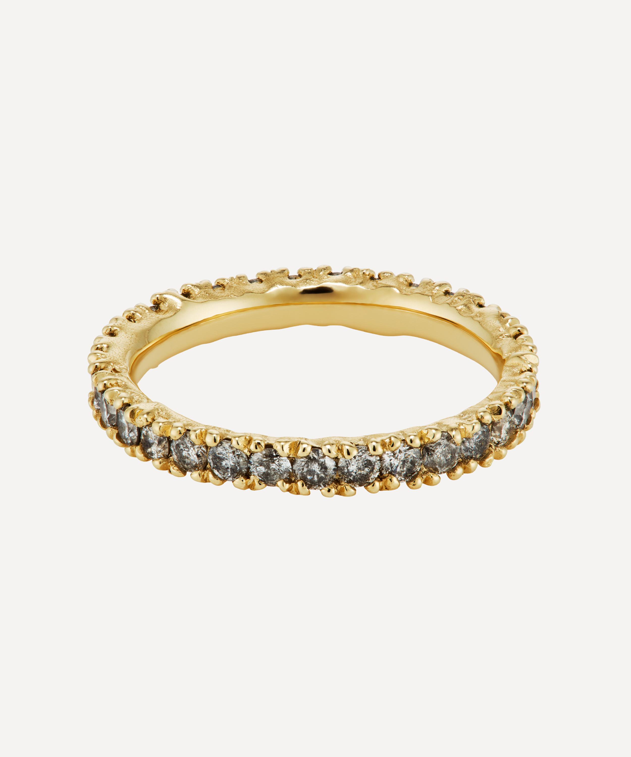 Ellis Mhairi Cameron - 14ct Gold Grey Diamond Eternity Ring
