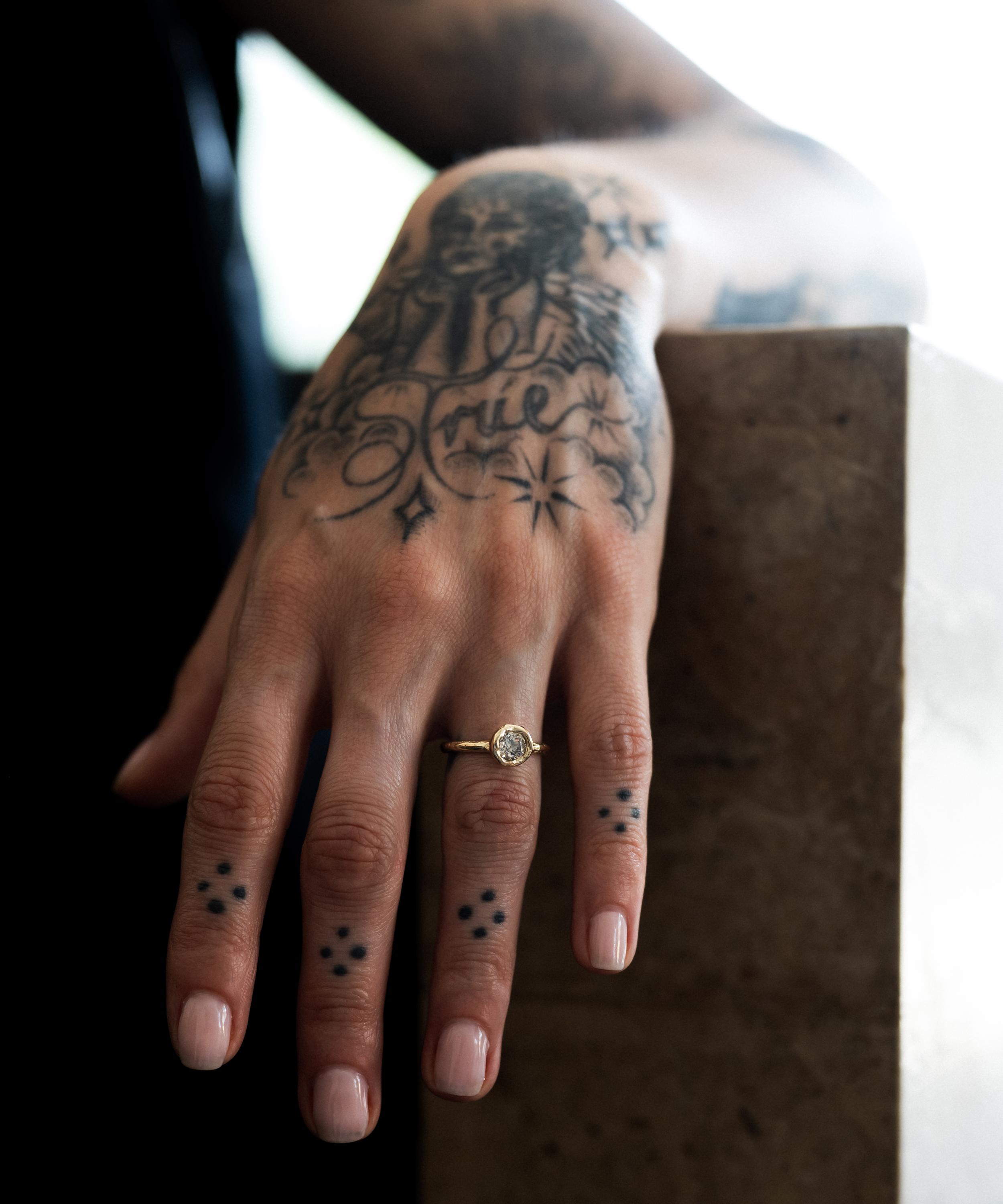 Ellis Mhairi Cameron - 14ct Gold Old Cut Champagne Diamond Organic Engagement Ring image number 1