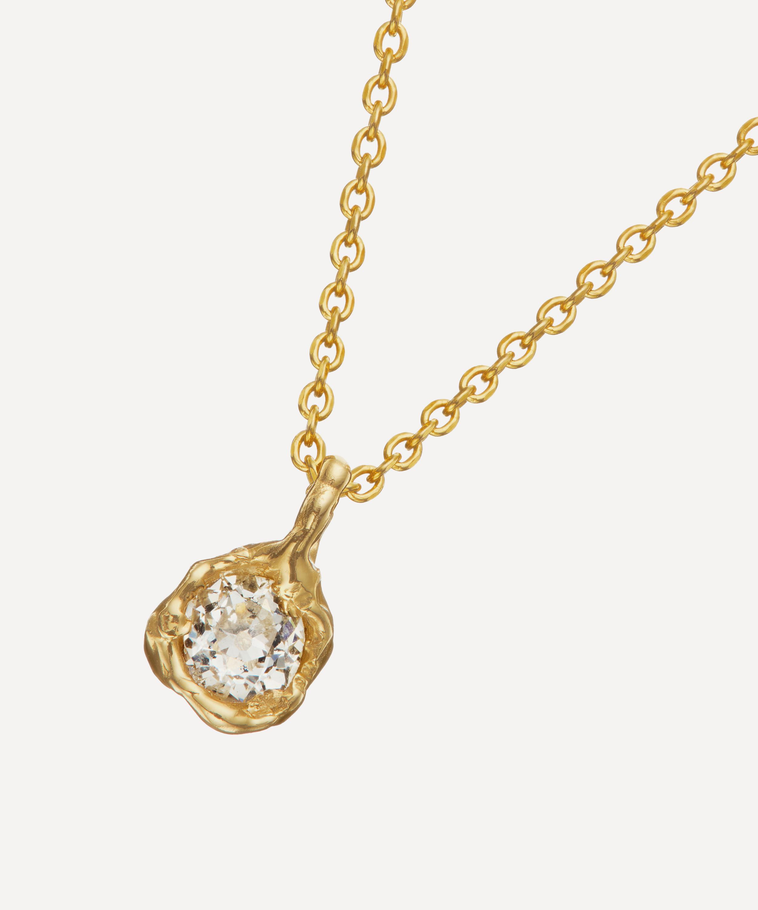 Ellis Mhairi Cameron - 14ct Gold Old Cut Diamond Nugget Pendant Necklace
