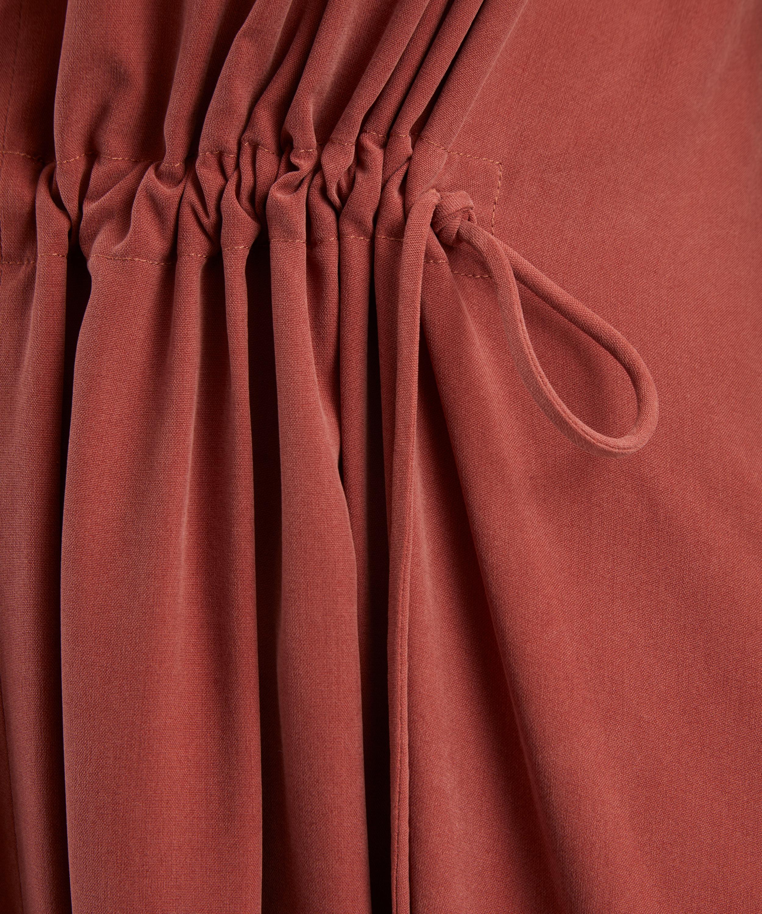 Max Mara - Terra Cotta Washed Silk Canvas Dress image number 4