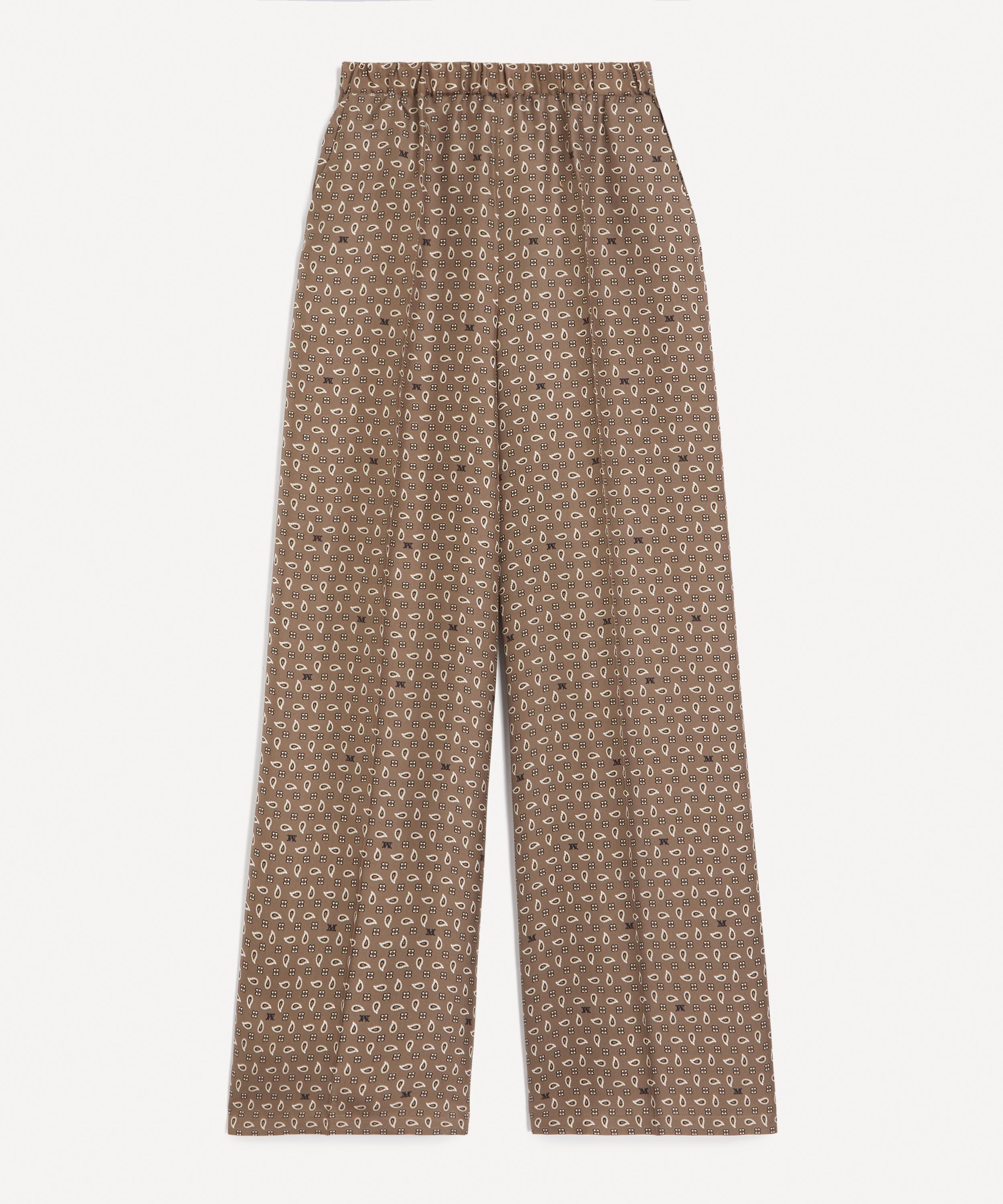 Max Mara - Vischio Silk Printed Trousers