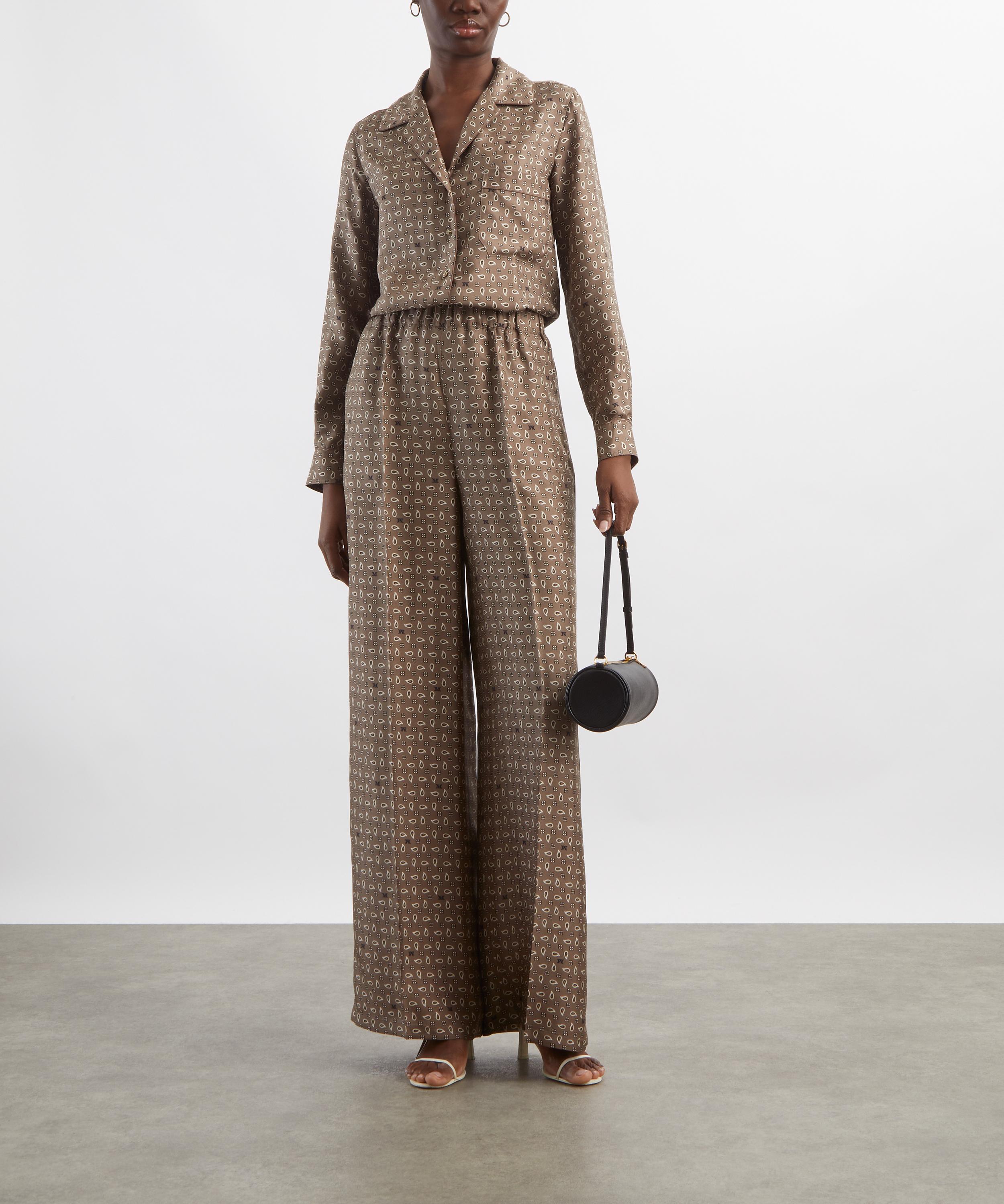 Max Mara - Vischio Silk Printed Trousers image number 1