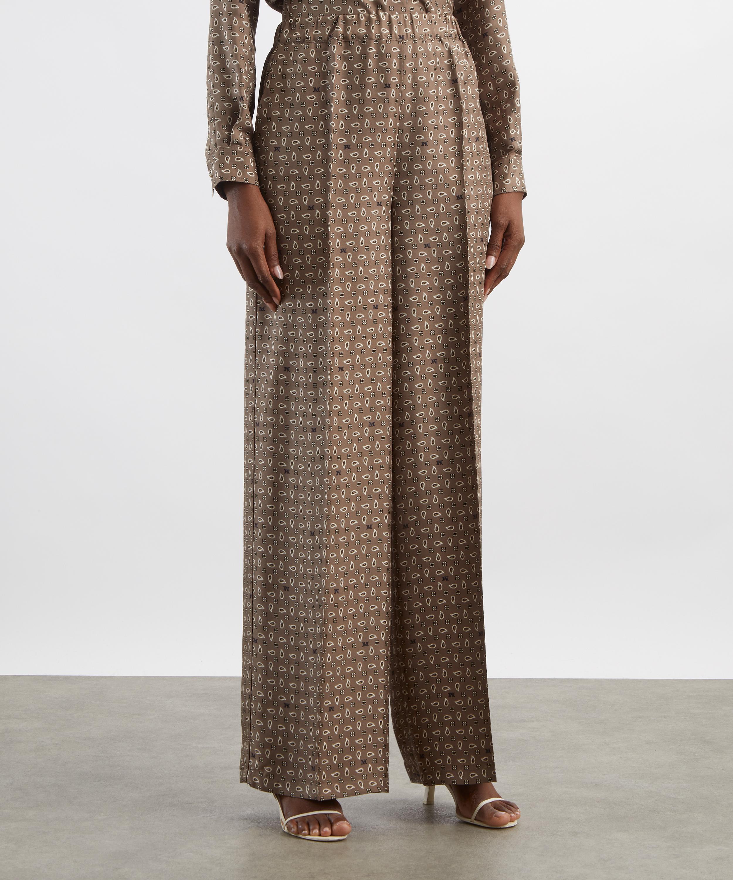 Max Mara - Vischio Silk Printed Trousers image number 2