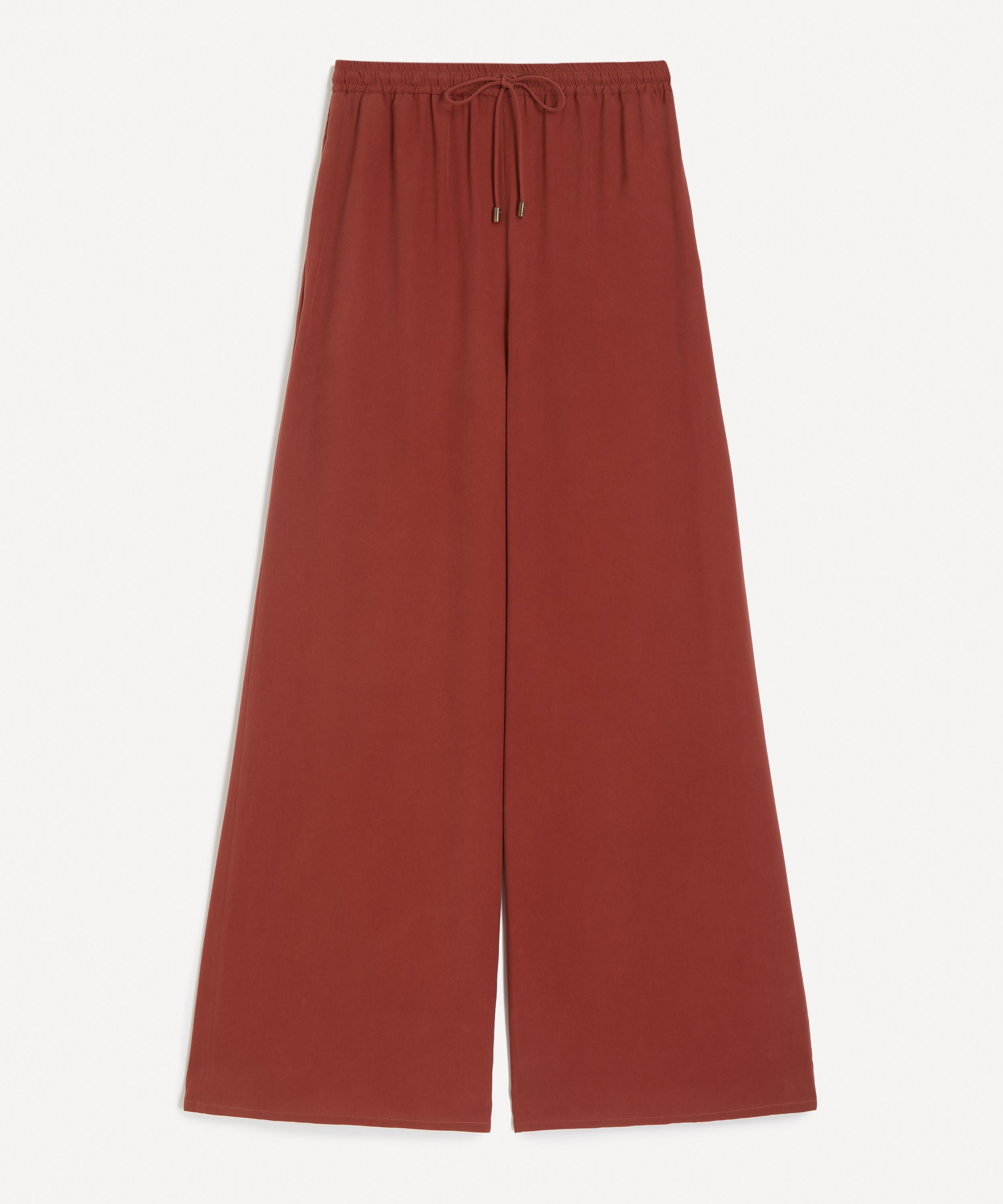 Max Mara - General Wide-Fit Washed Silk Trousers