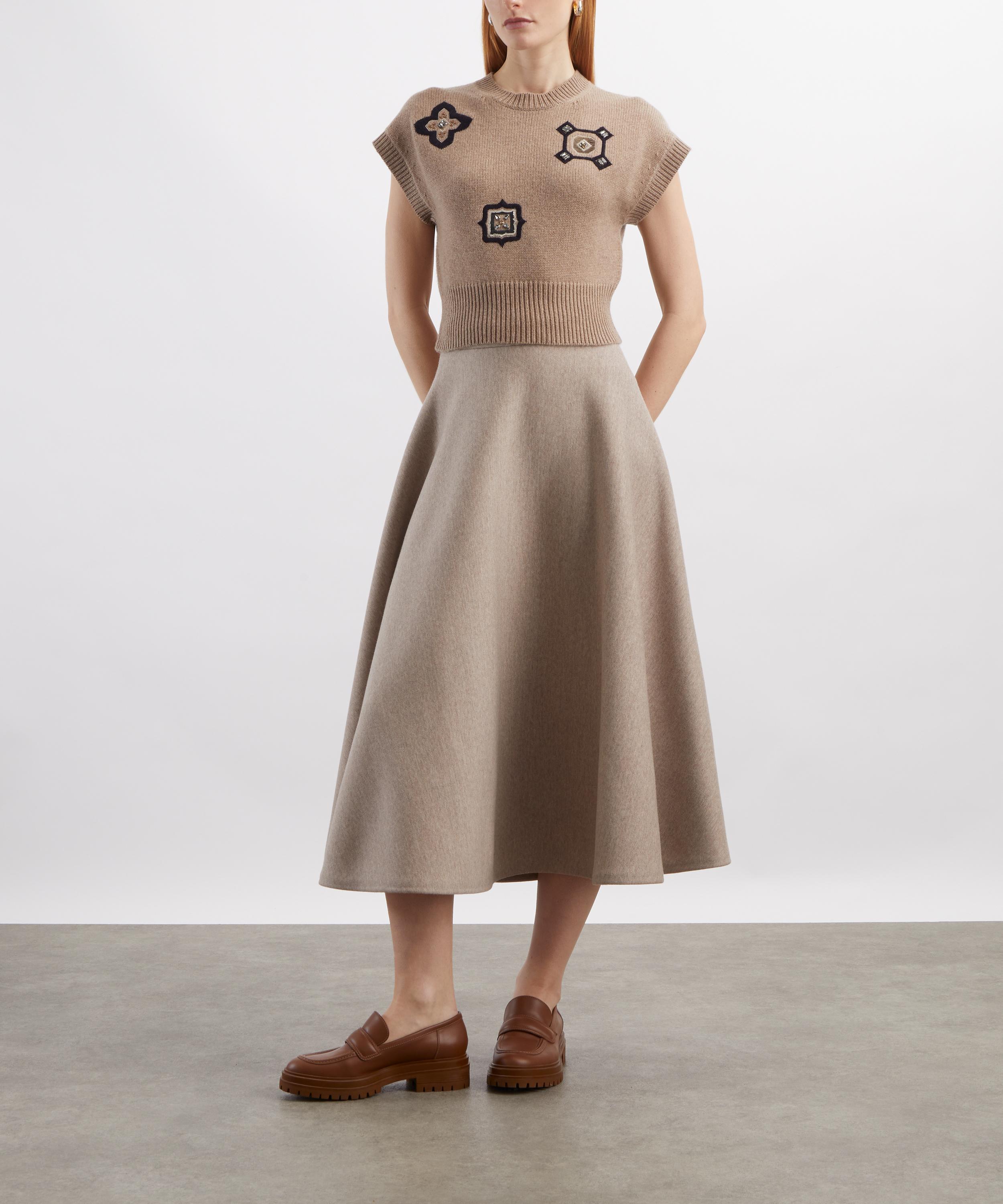 Max Mara - Whisky Tech Wool Skirt image number 1