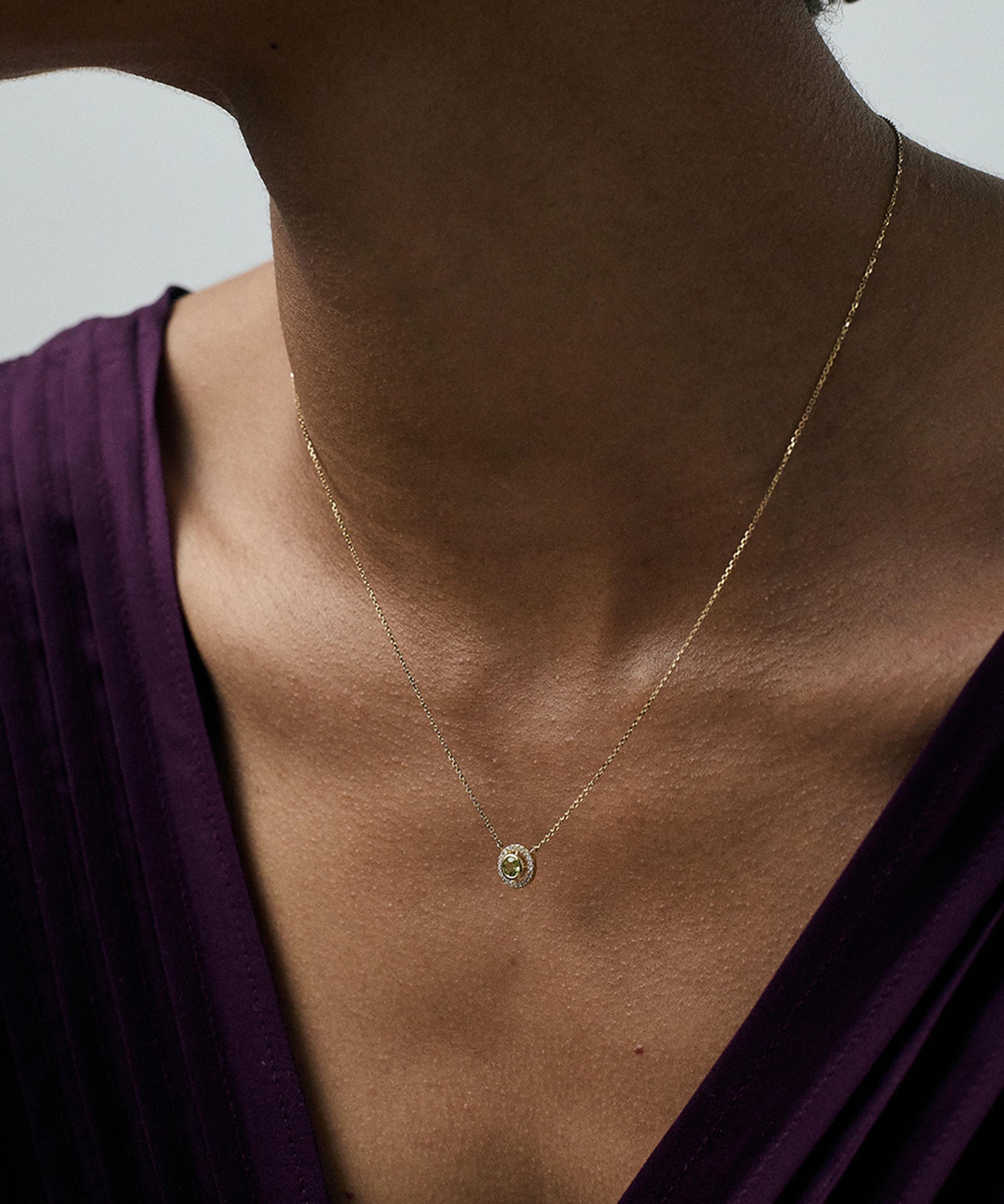 Astley Clarke - 14ct Gold August Birthstone Peridot Pendant Necklace image number 1