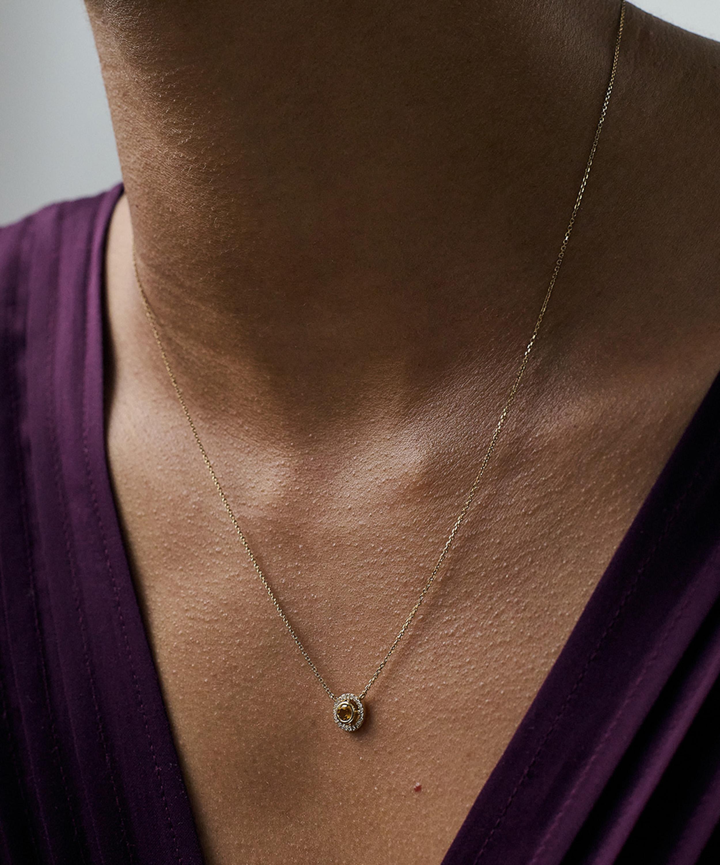 Astley Clarke - 14ct Gold November Birthstone Citrine Pendant Necklace image number 1