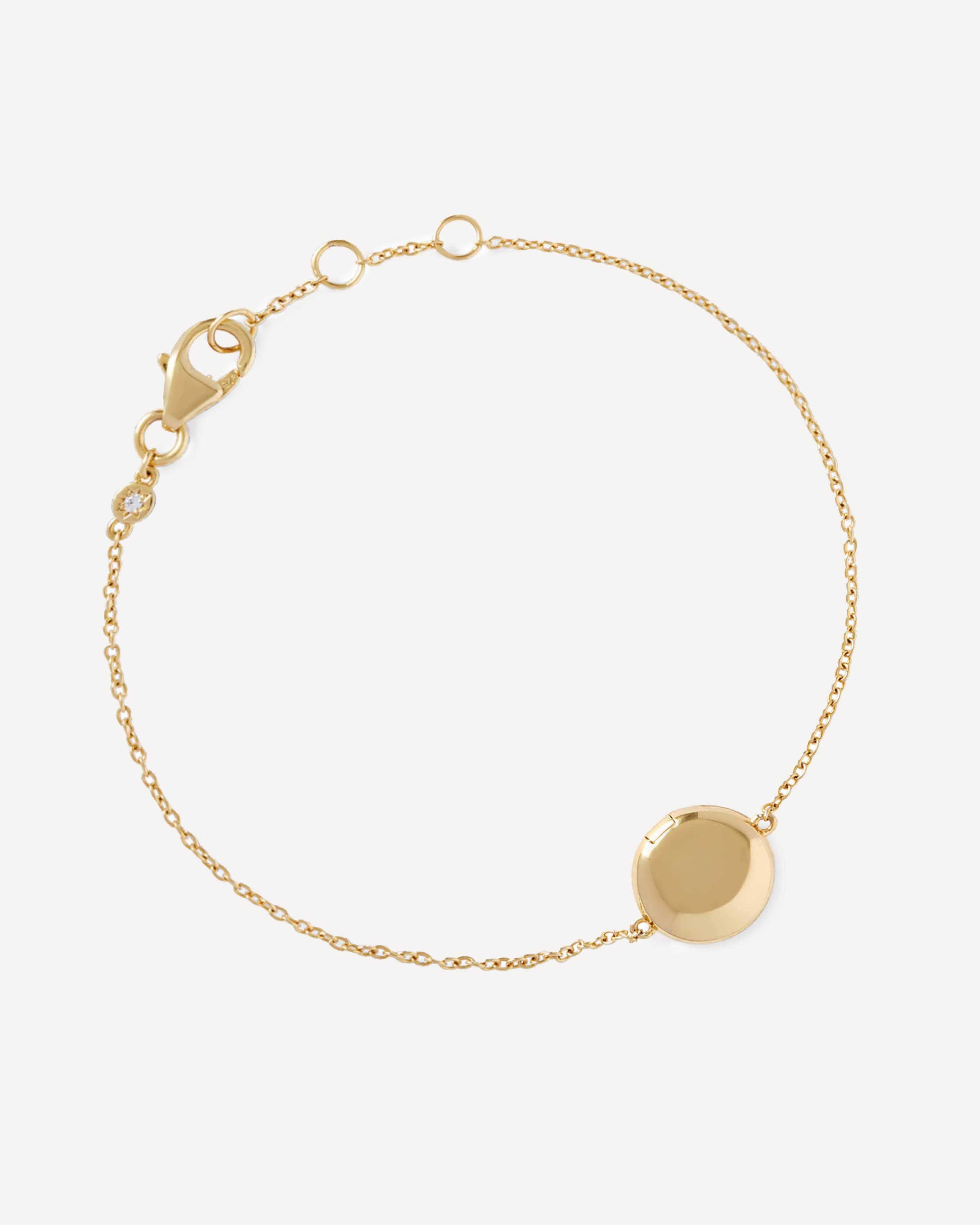 Astley Clarke - 18ct Gold-Plated Vermeil Silver Stilla Malachite Locket Bracelet image number 1