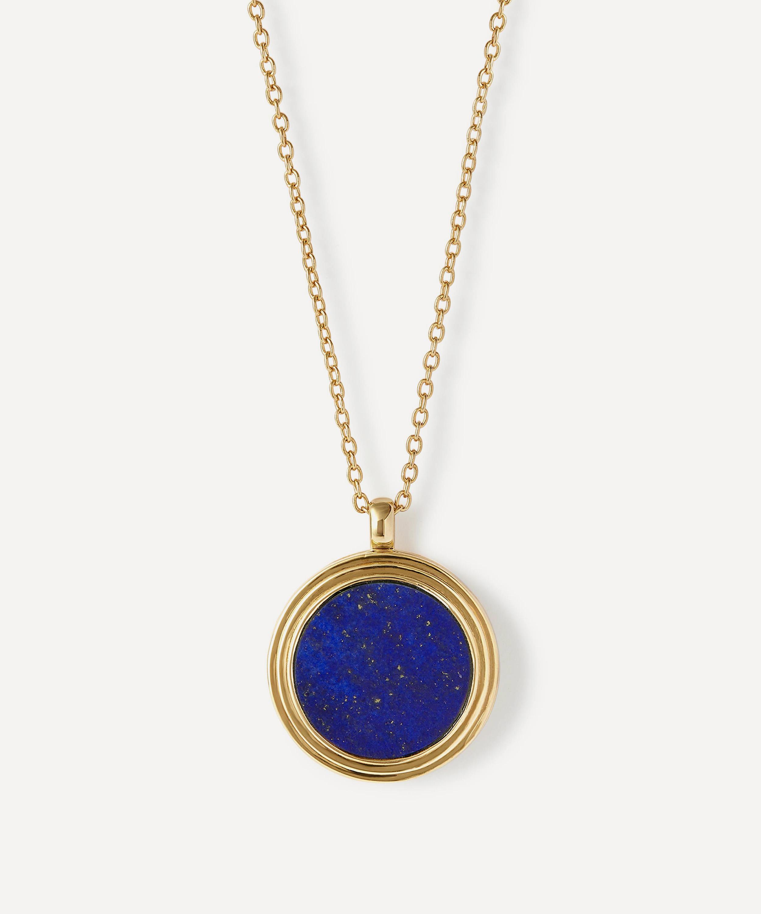 Astley Clarke - 18ct Gold-Plated Vermeil Silver Stilla Lapis Locket Necklace