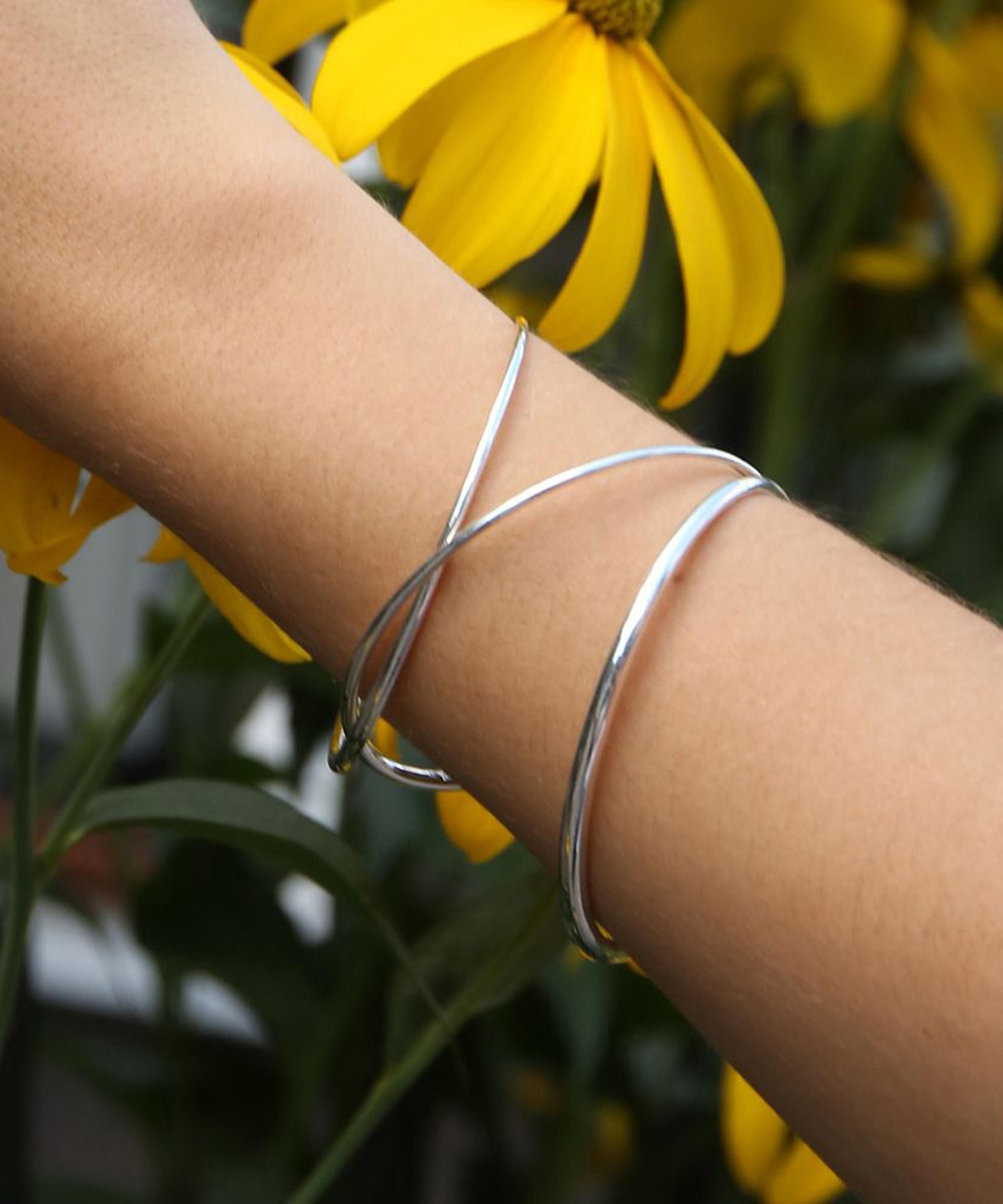 Dinny Hall - Sterling Silver Double Bangle Bracelet image number 1