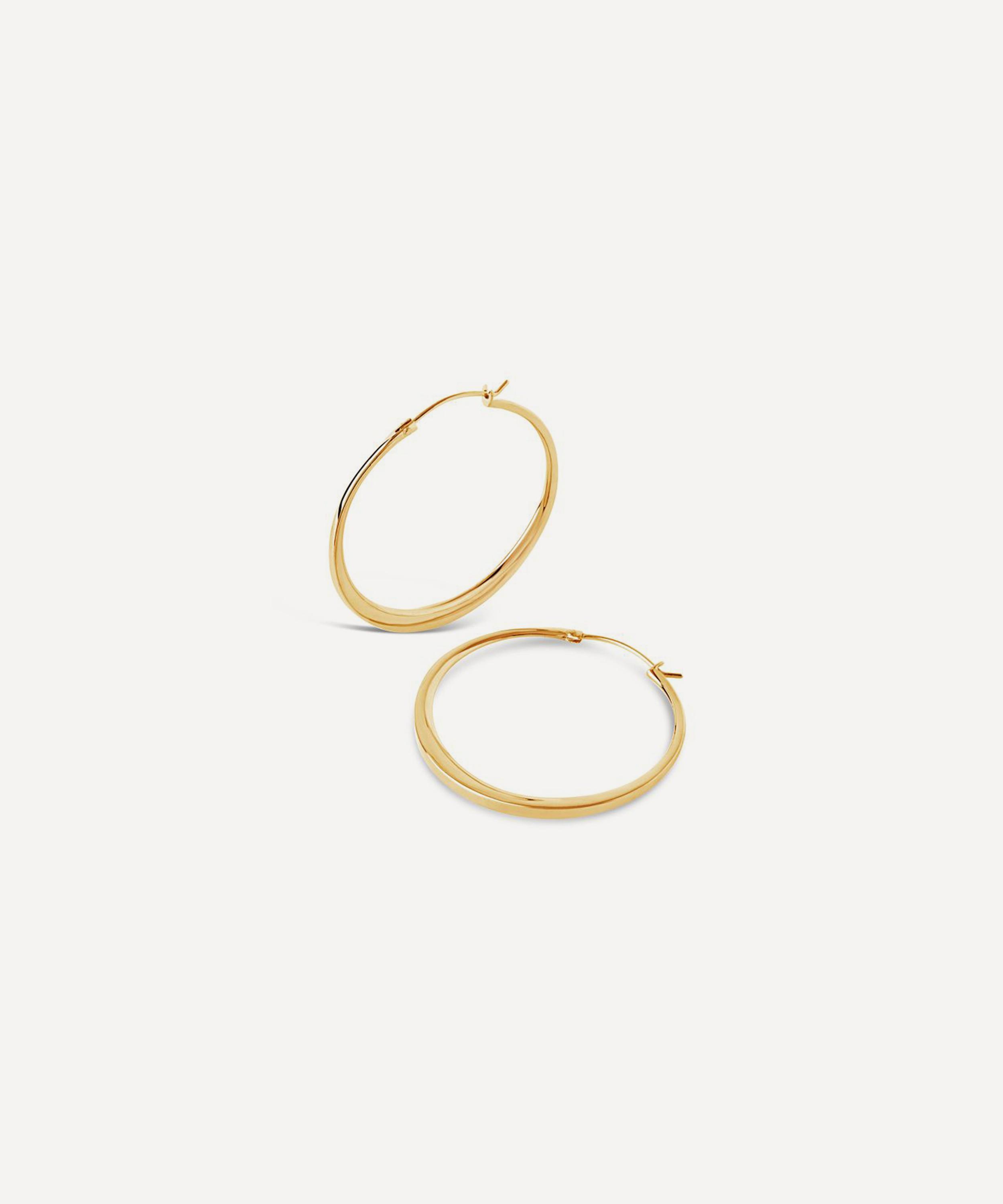 Dinny Hall - 18ct Gold-Plated Vermeil Silver Signature Medium Tapering Click Hoop Earrings image number 0