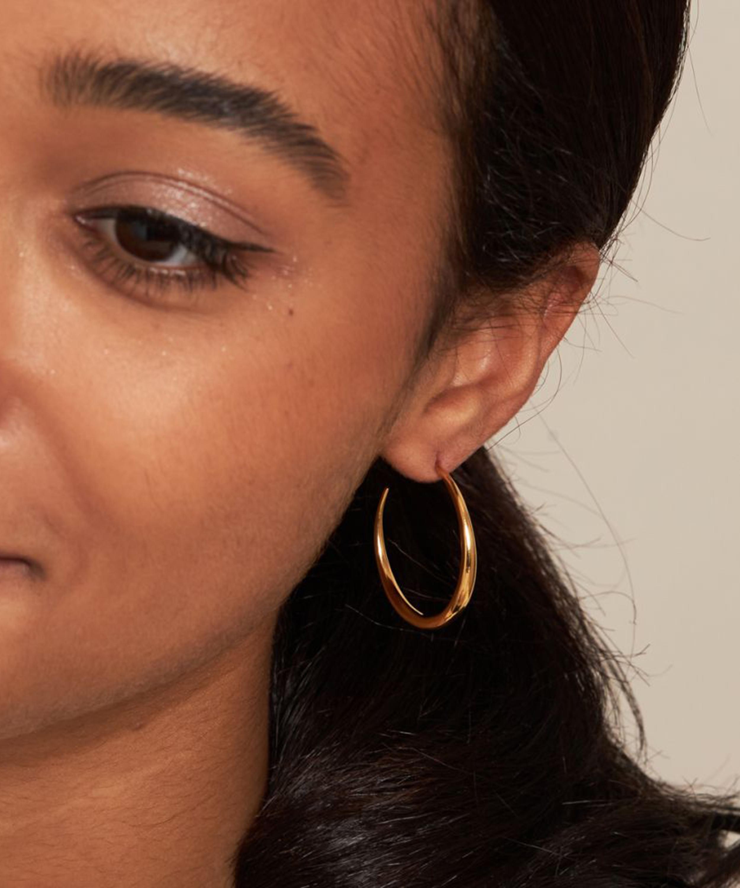 Dinny Hall - 18ct Gold-Plated Vermeil Silver Signature Hera Hoop Earrings image number 1