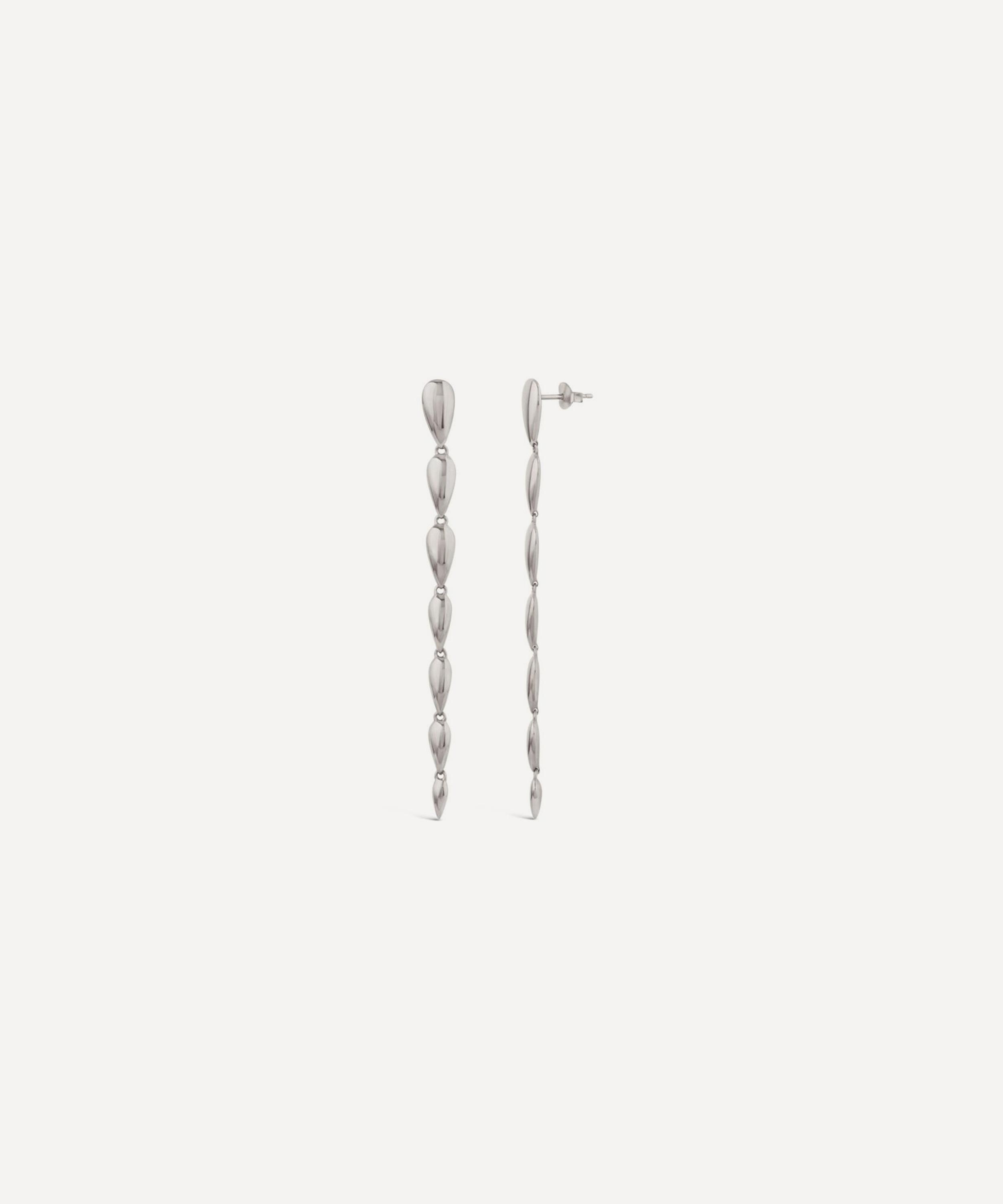 Dinny Hall - Sterling Silver Sunbeam Column Drop Earrings image number 0