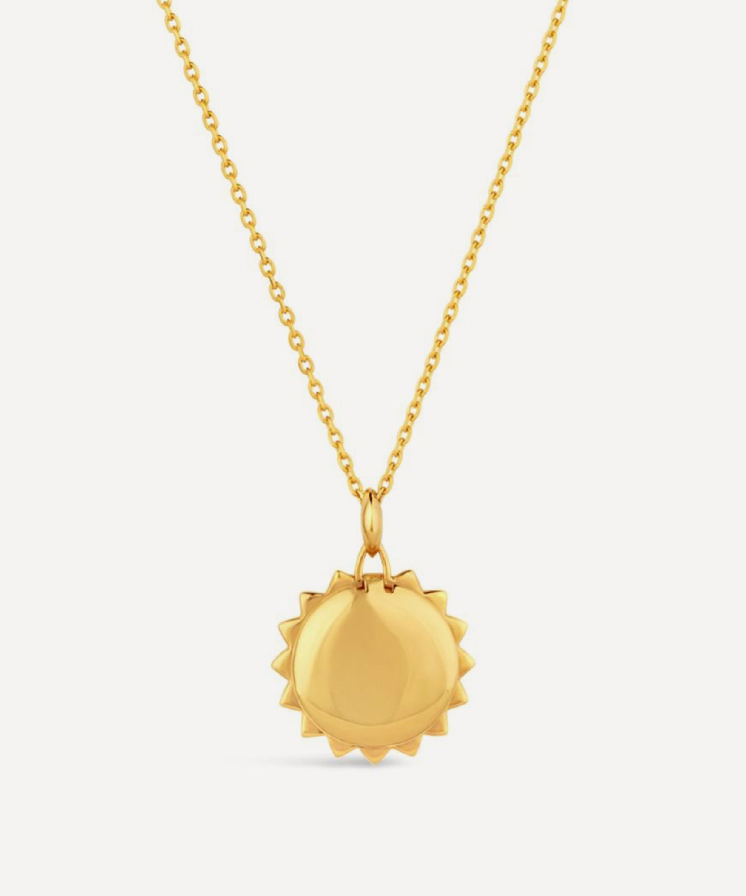 Dinny Hall - Sterling Silver My World Small Sun Locket Necklace