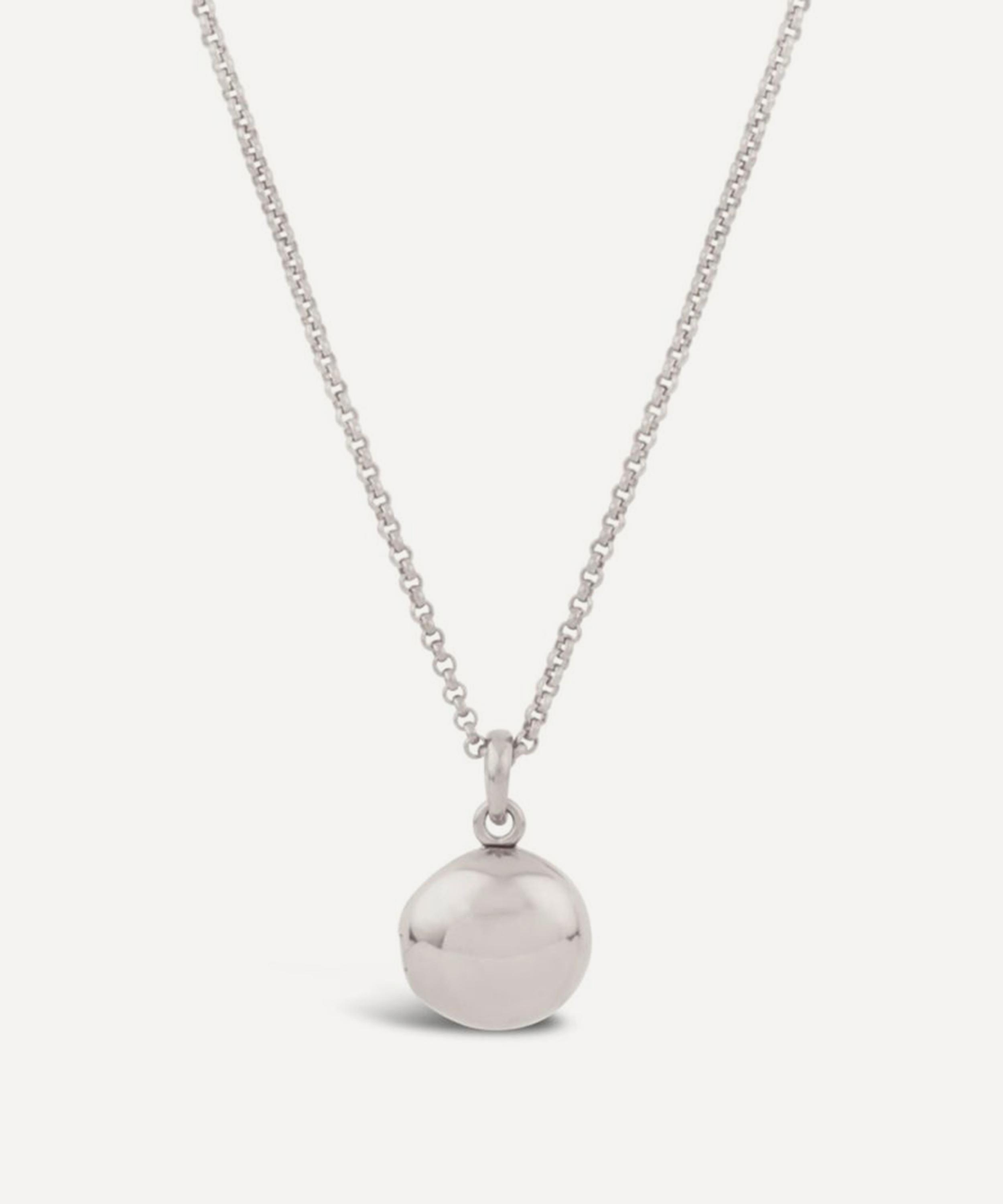 Dinny Hall - Sterling Silver Button Locket Necklace image number 0