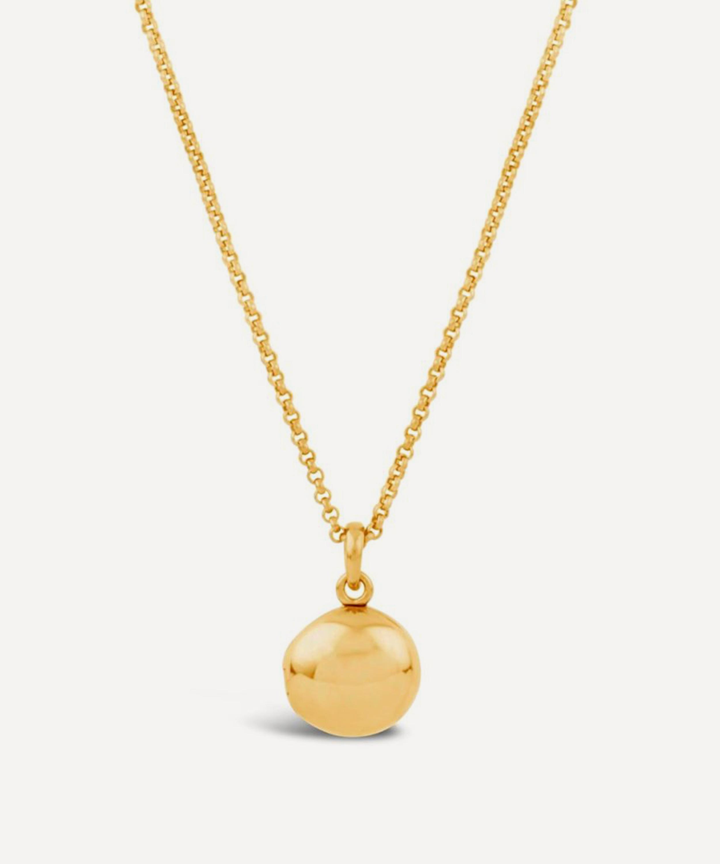 Dinny Hall - 18ct Gold-Plated Vermeil Silver Button Locket Necklace image number 0