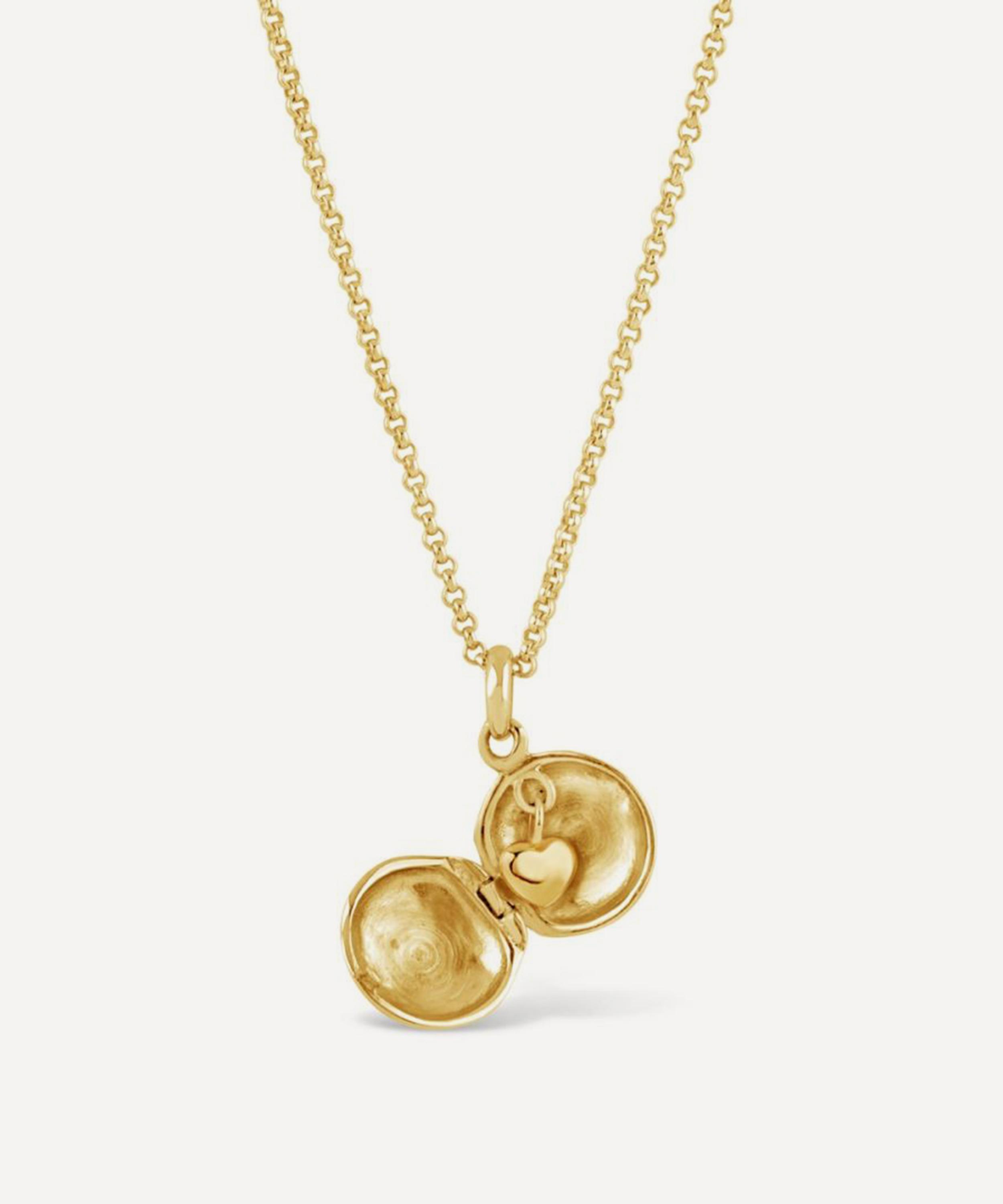 Dinny Hall - 18ct Gold-Plated Vermeil Silver Button Locket Necklace image number 2