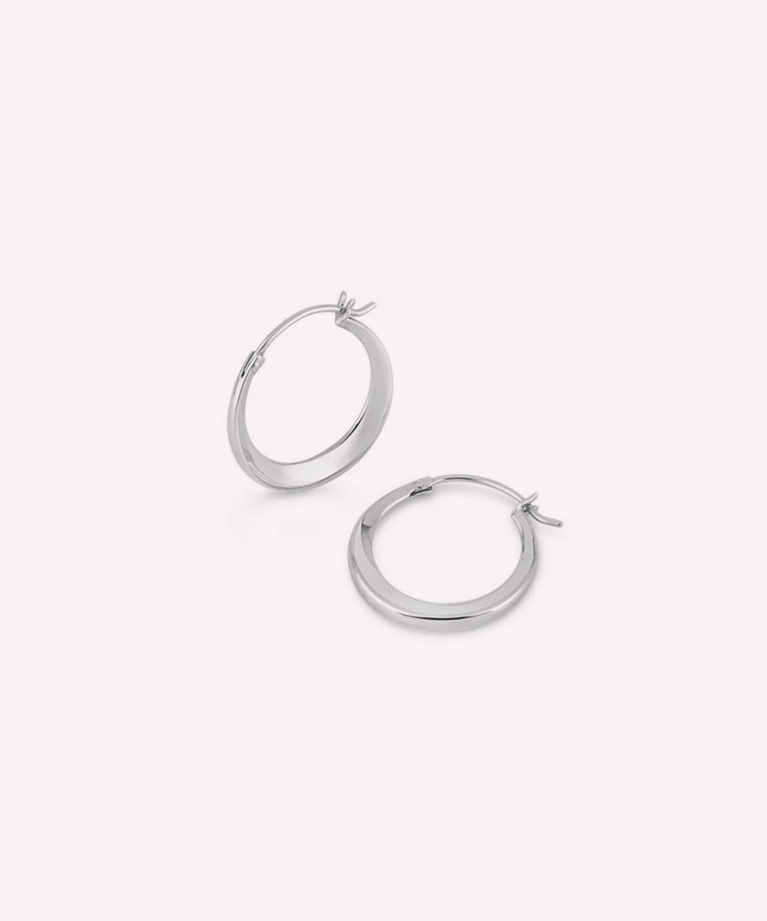 Dinny Hall - 9ct White Gold Signature Rhea Hoop Earrings