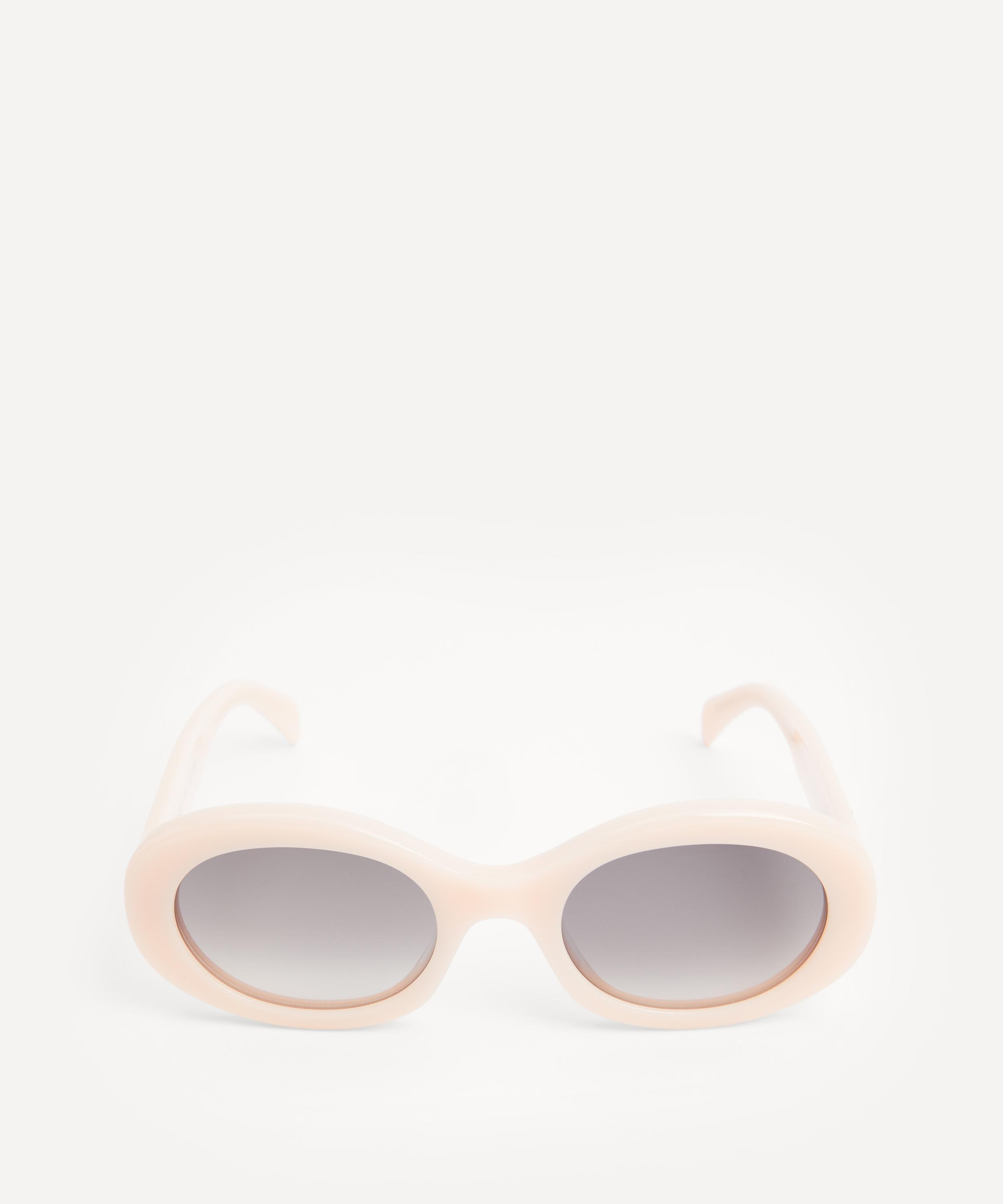 Celine - Triomphe Rose Oval Acetate Sunglasses