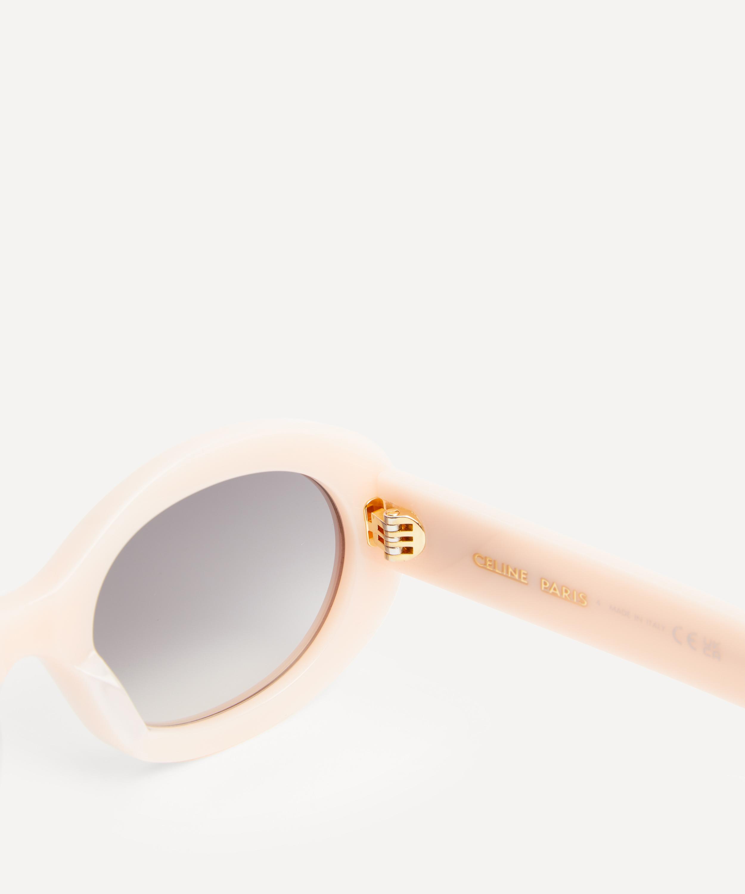 Celine - Triomphe Rose Oval Acetate Sunglasses image number 2