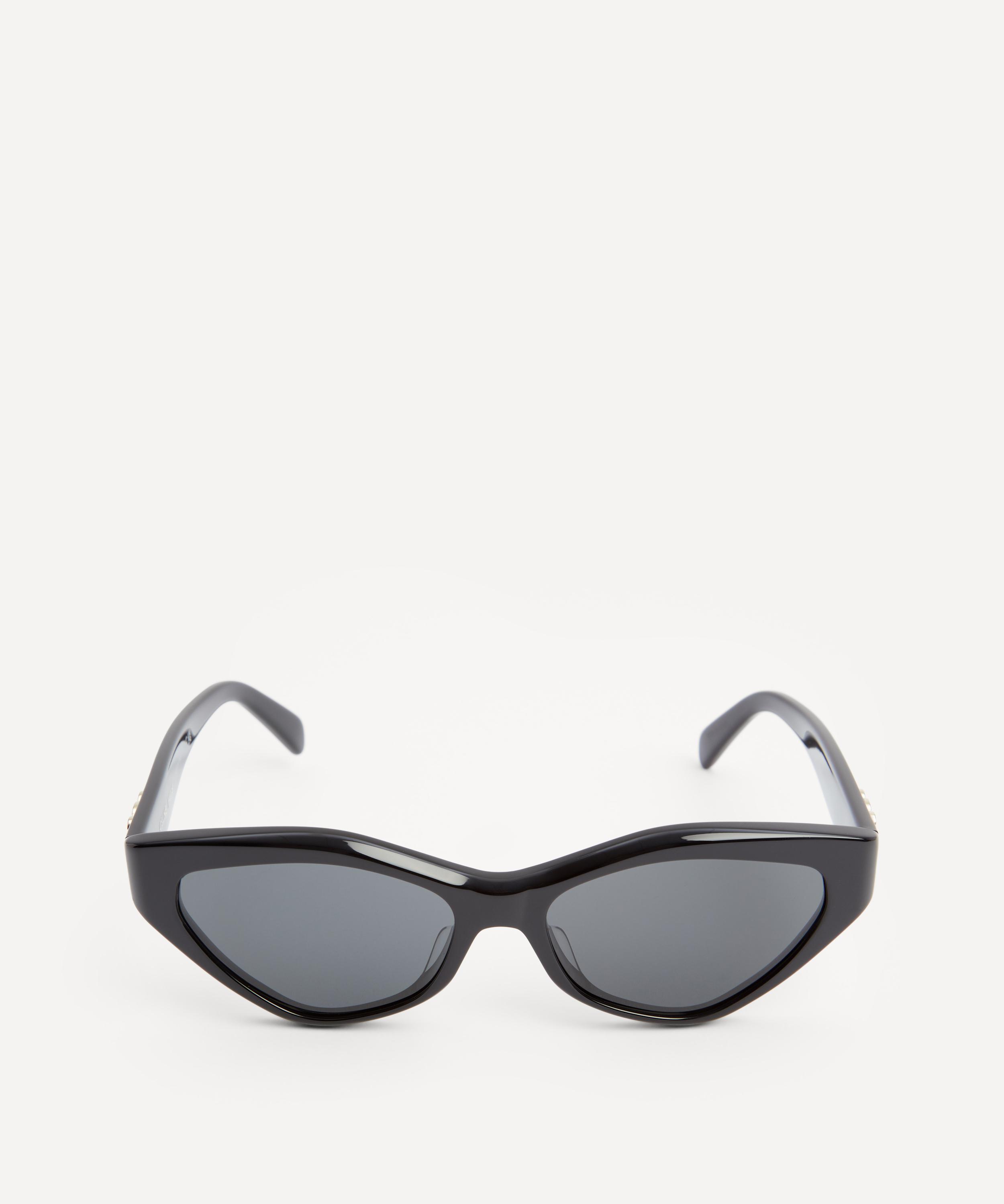 Celine - Triomphe Black Geometric Cat Eye Sunglasses
