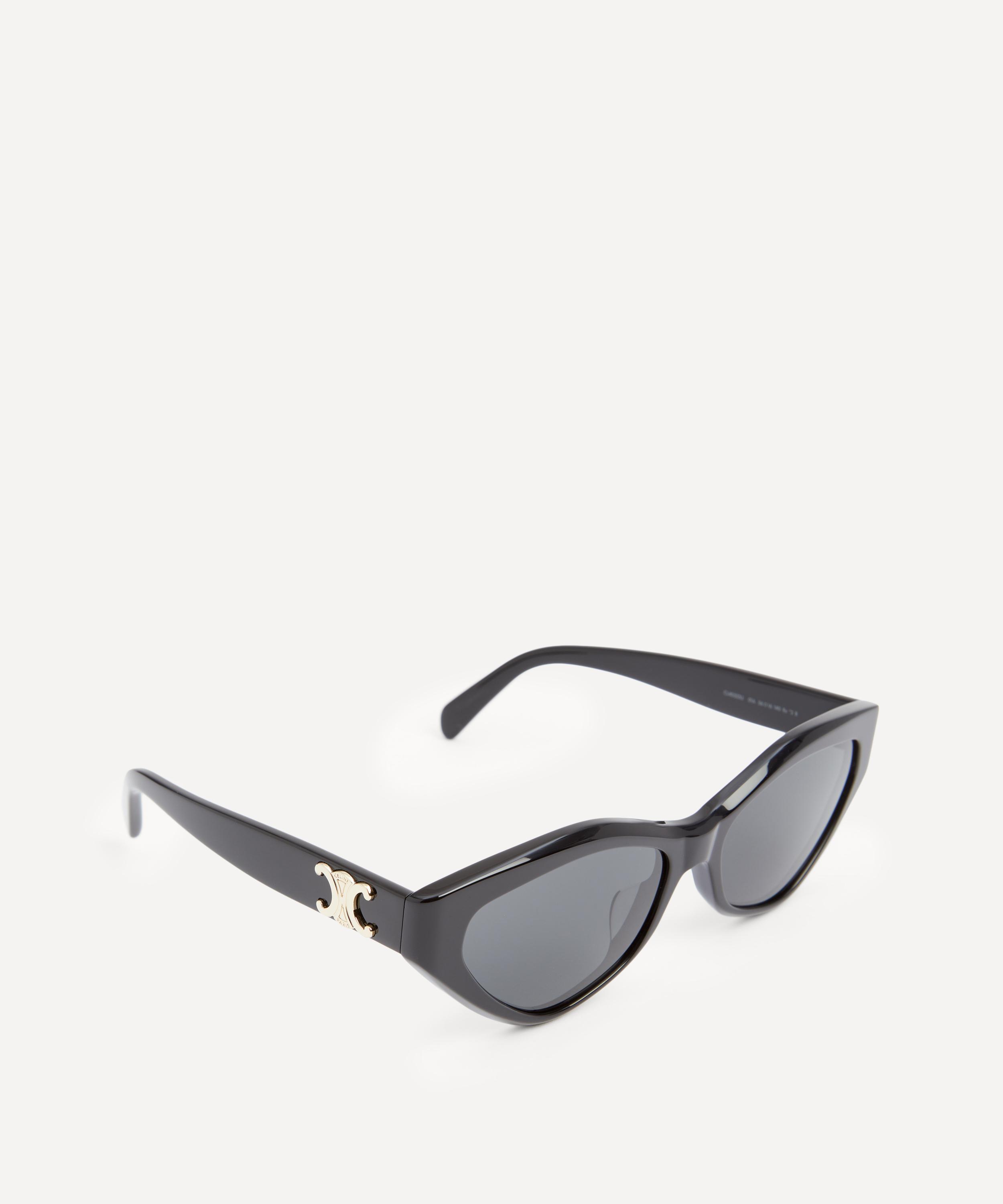 Celine - Triomphe Black Geometric Cat Eye Sunglasses image number 1
