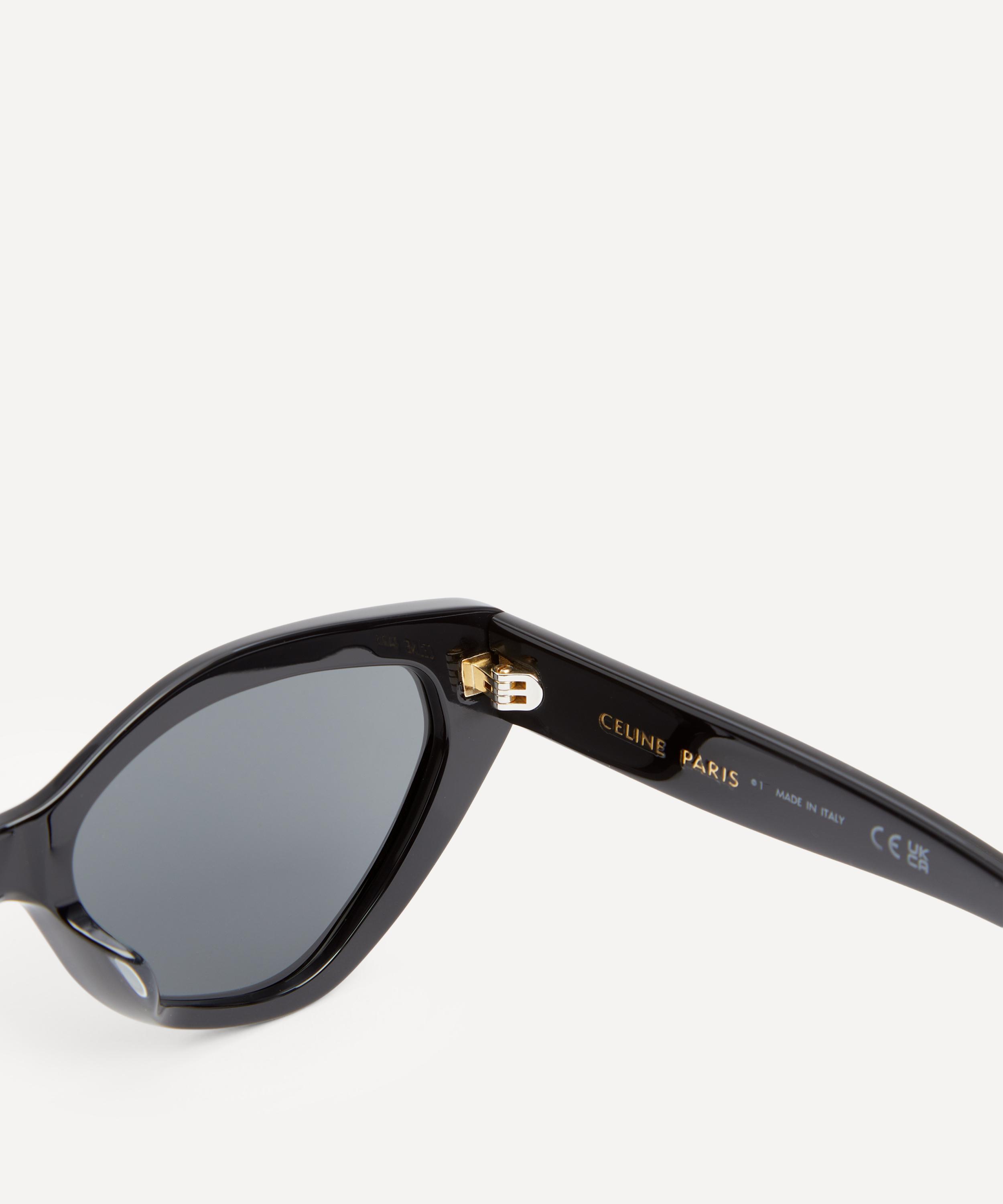 Celine - Triomphe Black Geometric Cat Eye Sunglasses image number 2