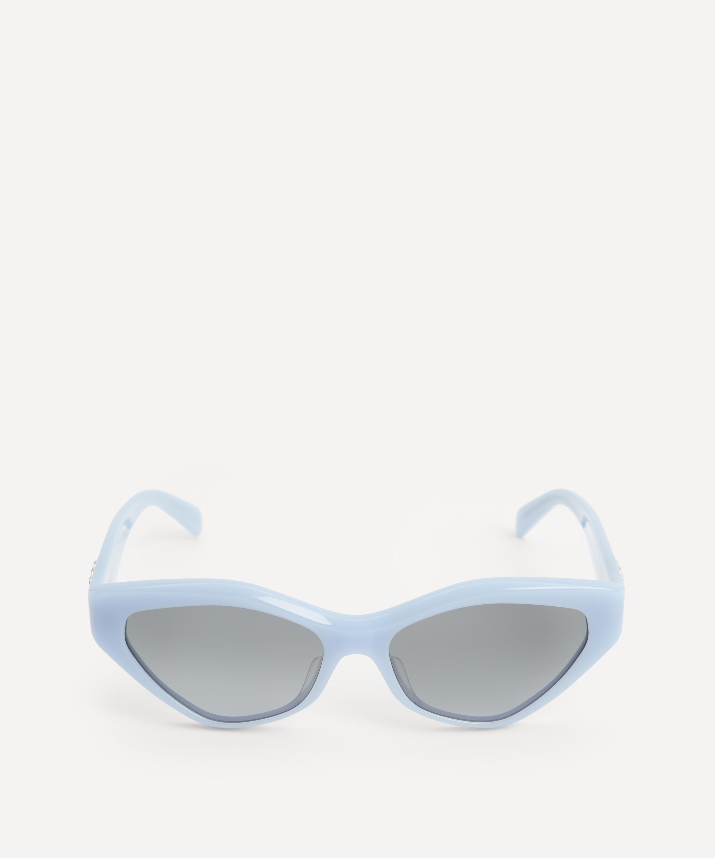 Celine - Triomphe Blue Geometric Cat Eye Sunglasses