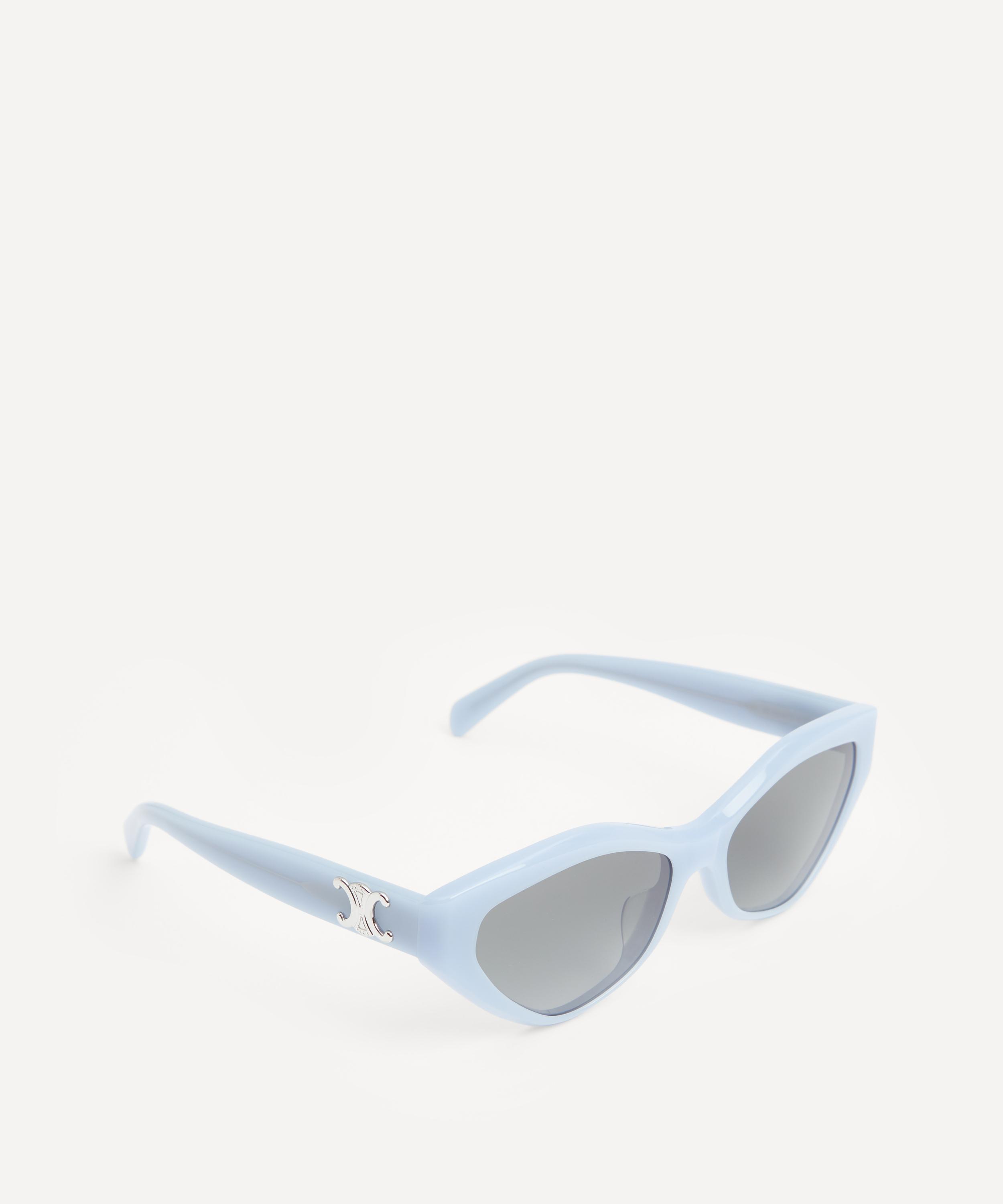 Celine - Triomphe Blue Geometric Cat Eye Sunglasses image number 1