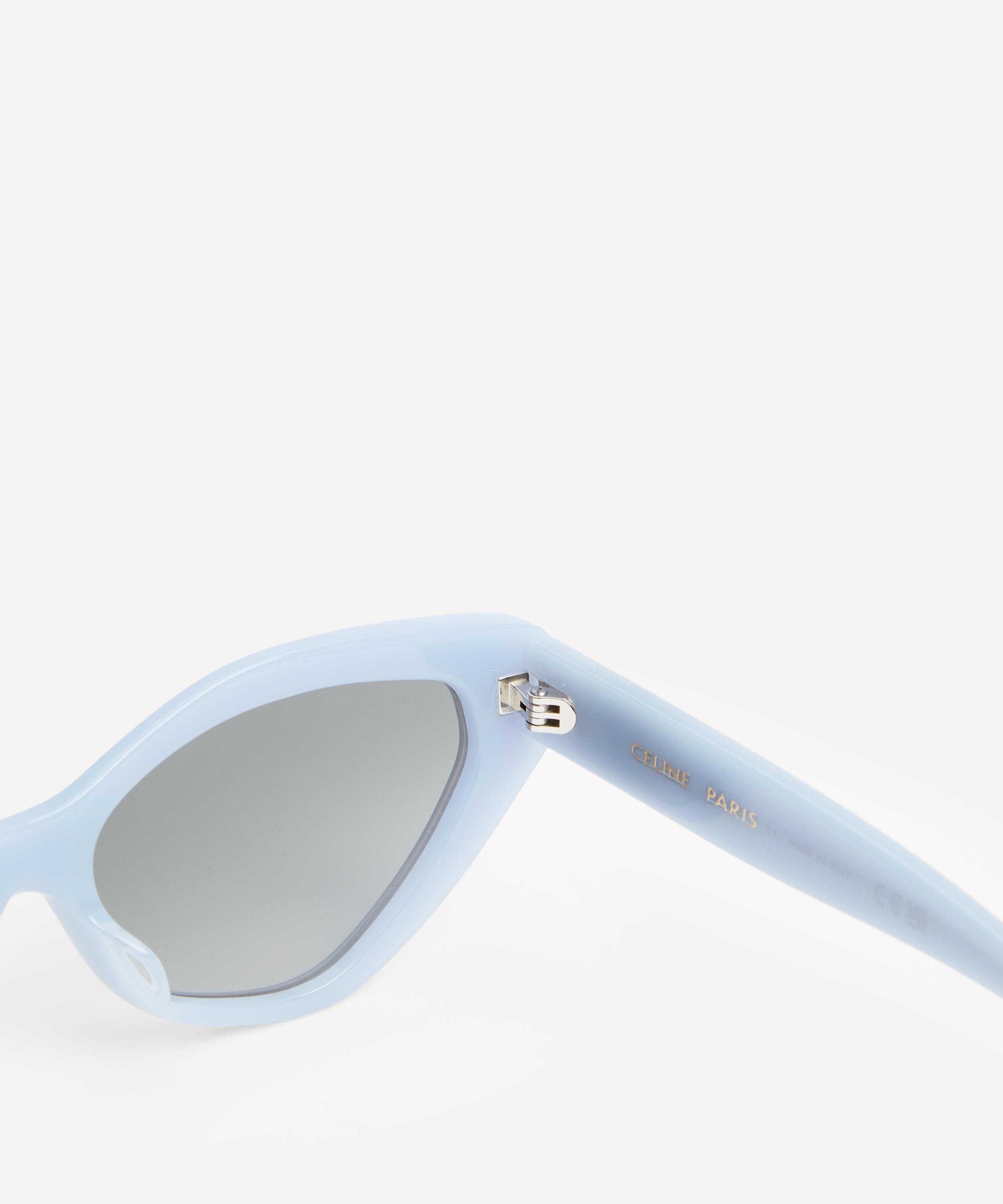 Celine - Triomphe Blue Geometric Cat Eye Sunglasses image number 2