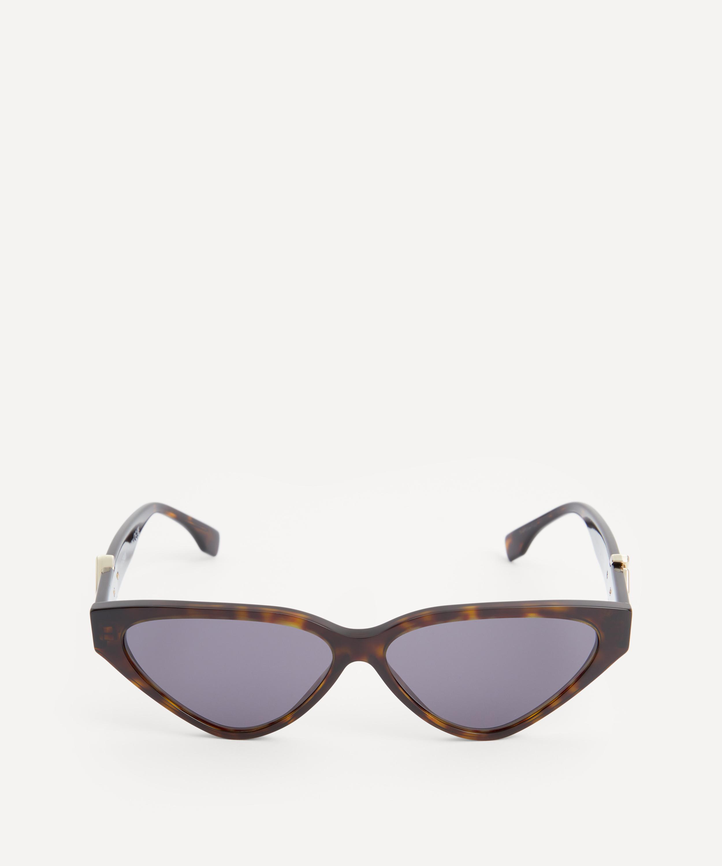 Fendi - Cat Eye FF Diamonds Havana Acetate Sunglasses