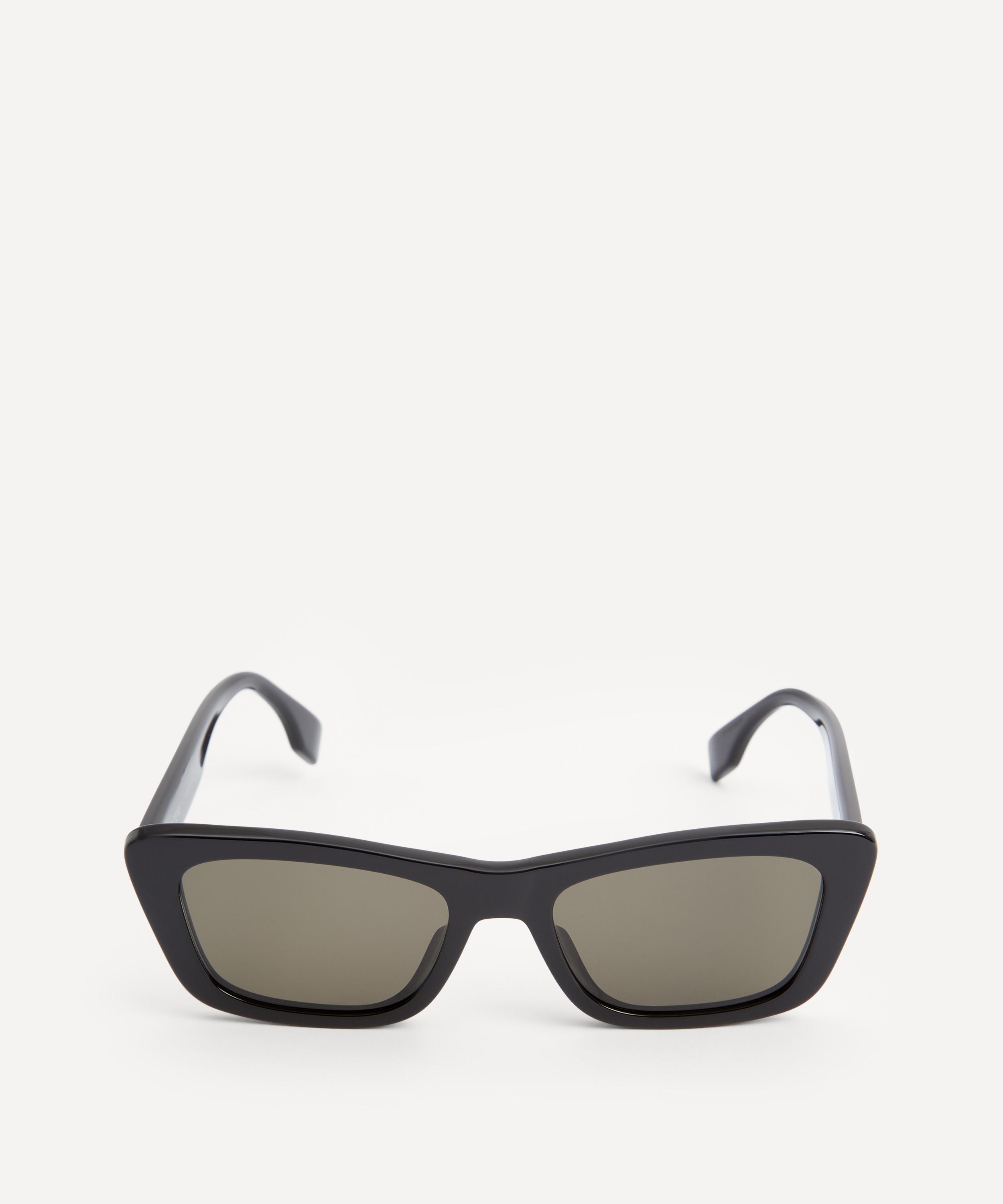 Fendi - Square Lettering Black Acetate Sunglasses