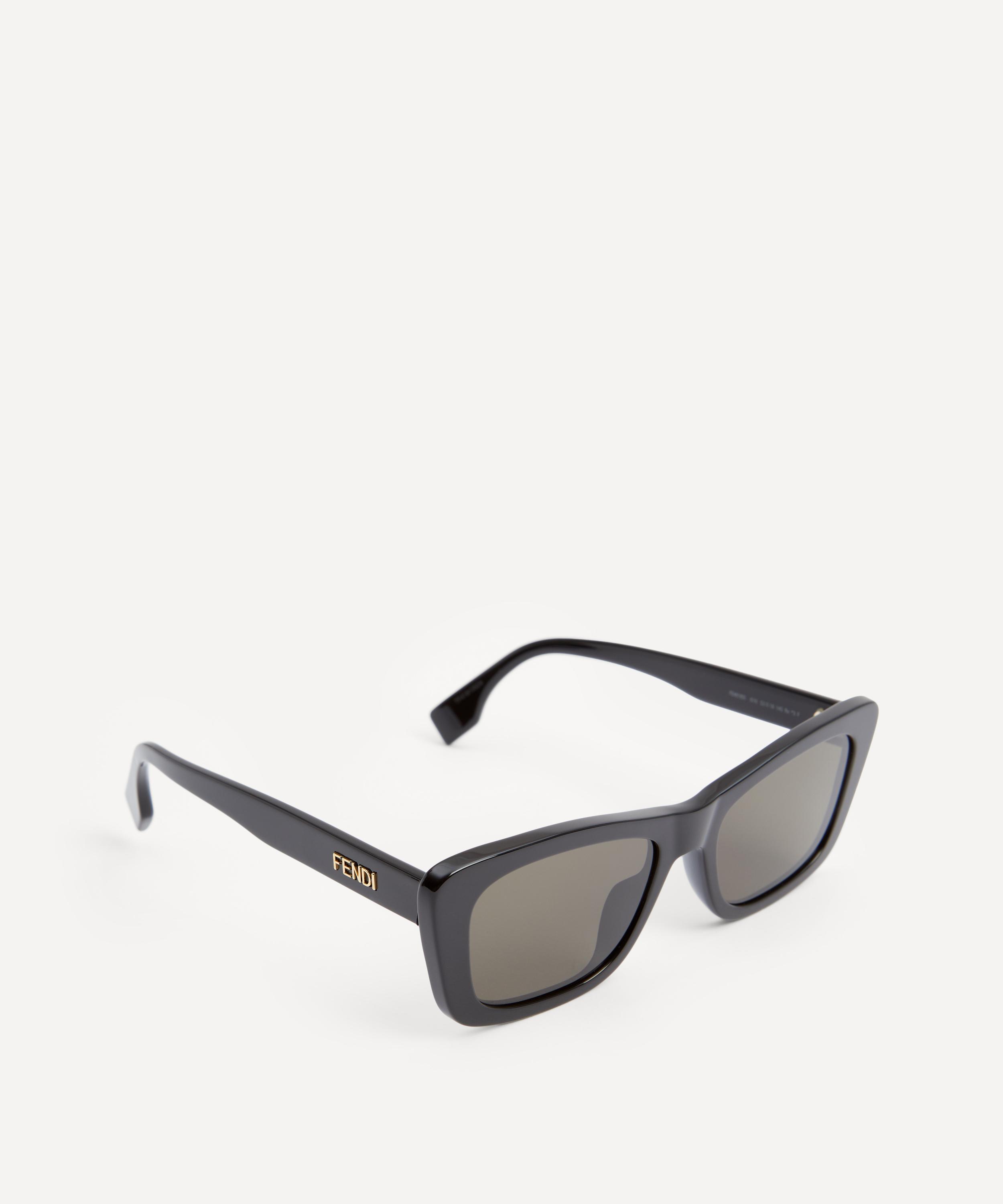 Fendi - Square Lettering Black Acetate Sunglasses image number 1