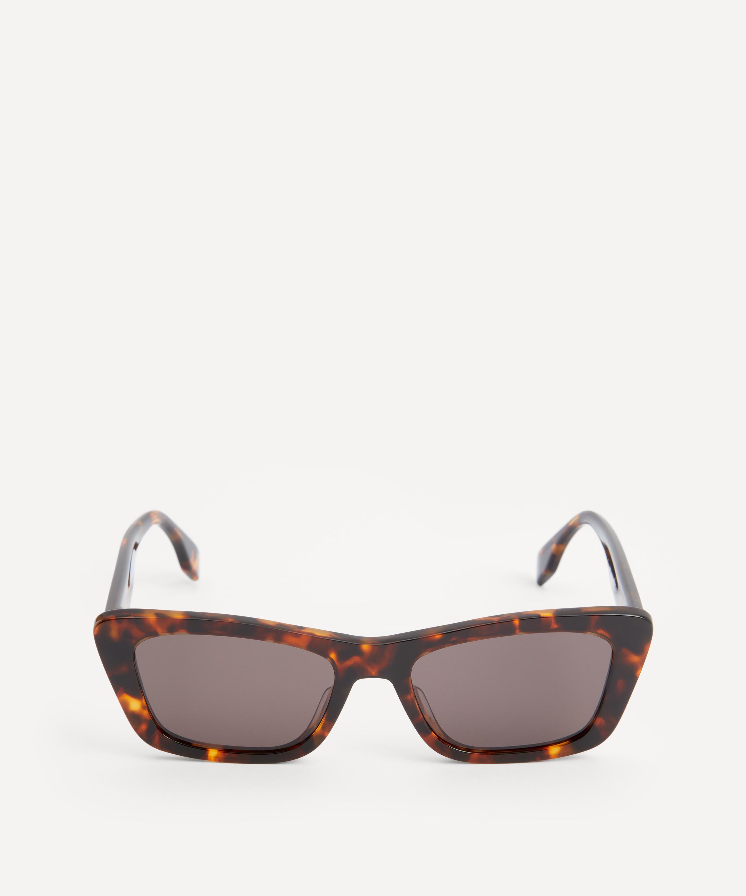 Fendi - Square Lettering Havana Acetate Sunglasses