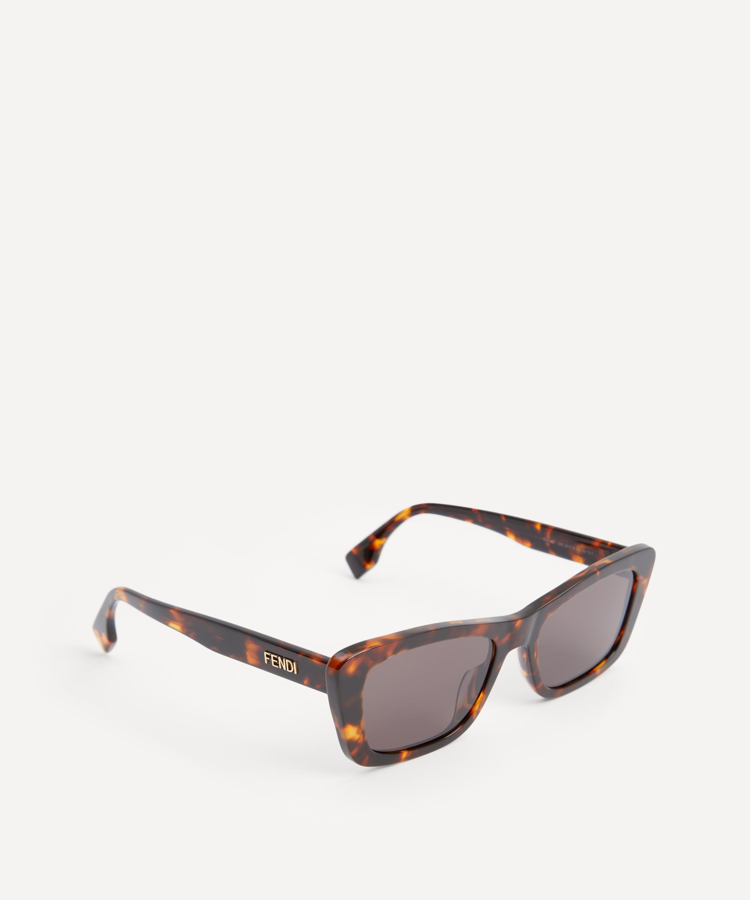 Fendi - Square Lettering Havana Acetate Sunglasses image number 1