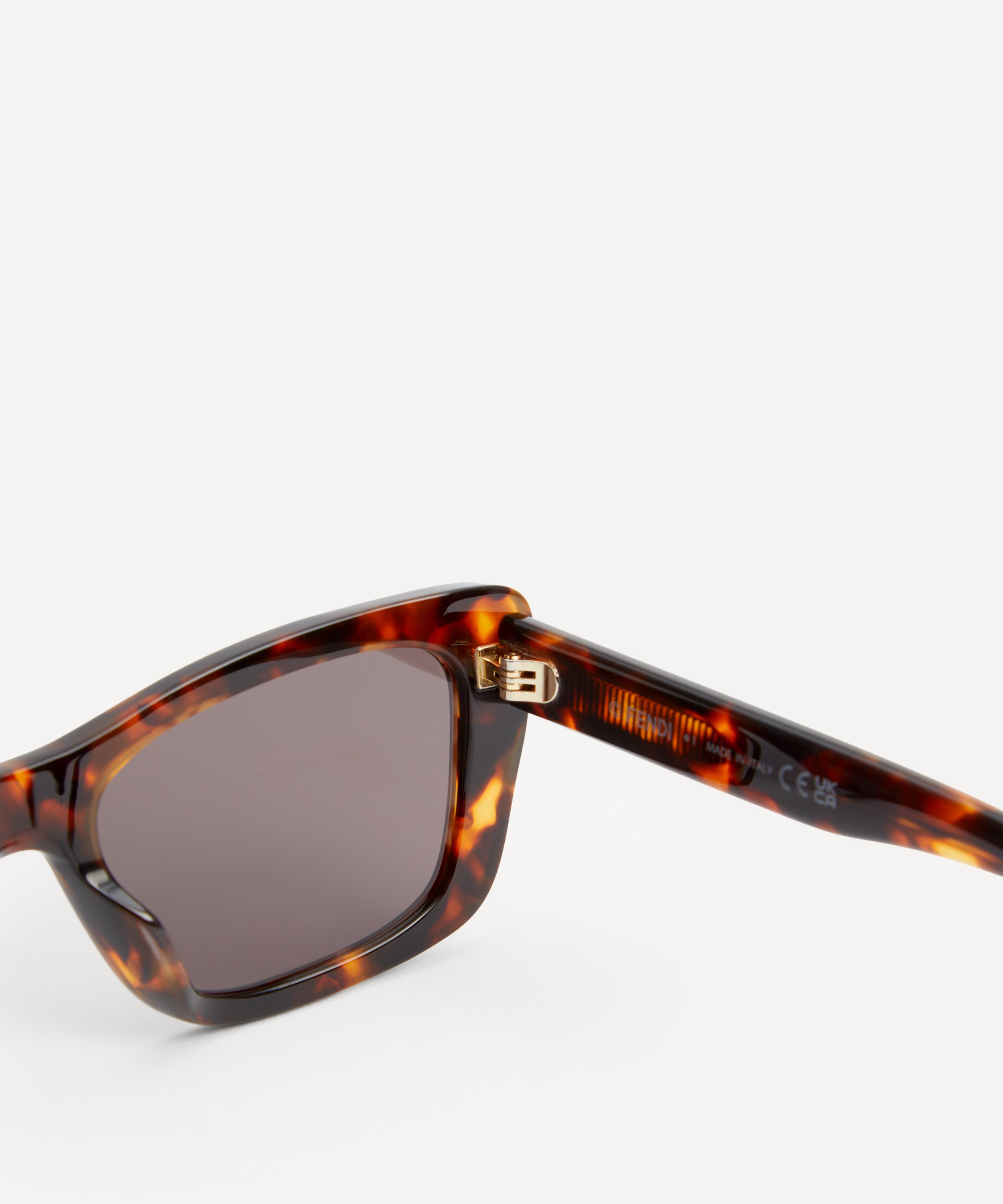 Fendi - Square Lettering Havana Acetate Sunglasses image number 2