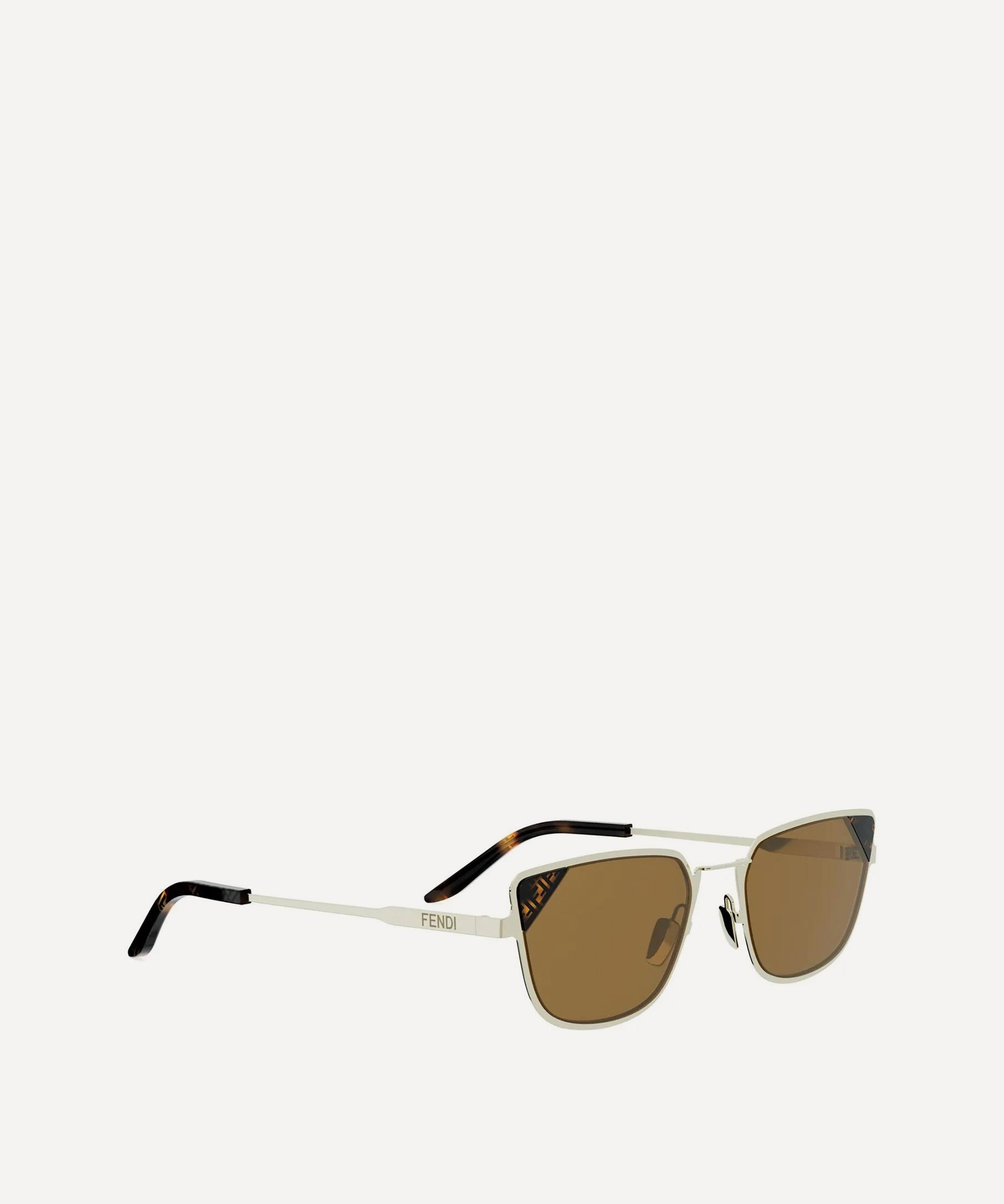 Fendi - Signature Rectangular Metal Sunglasses image number 1