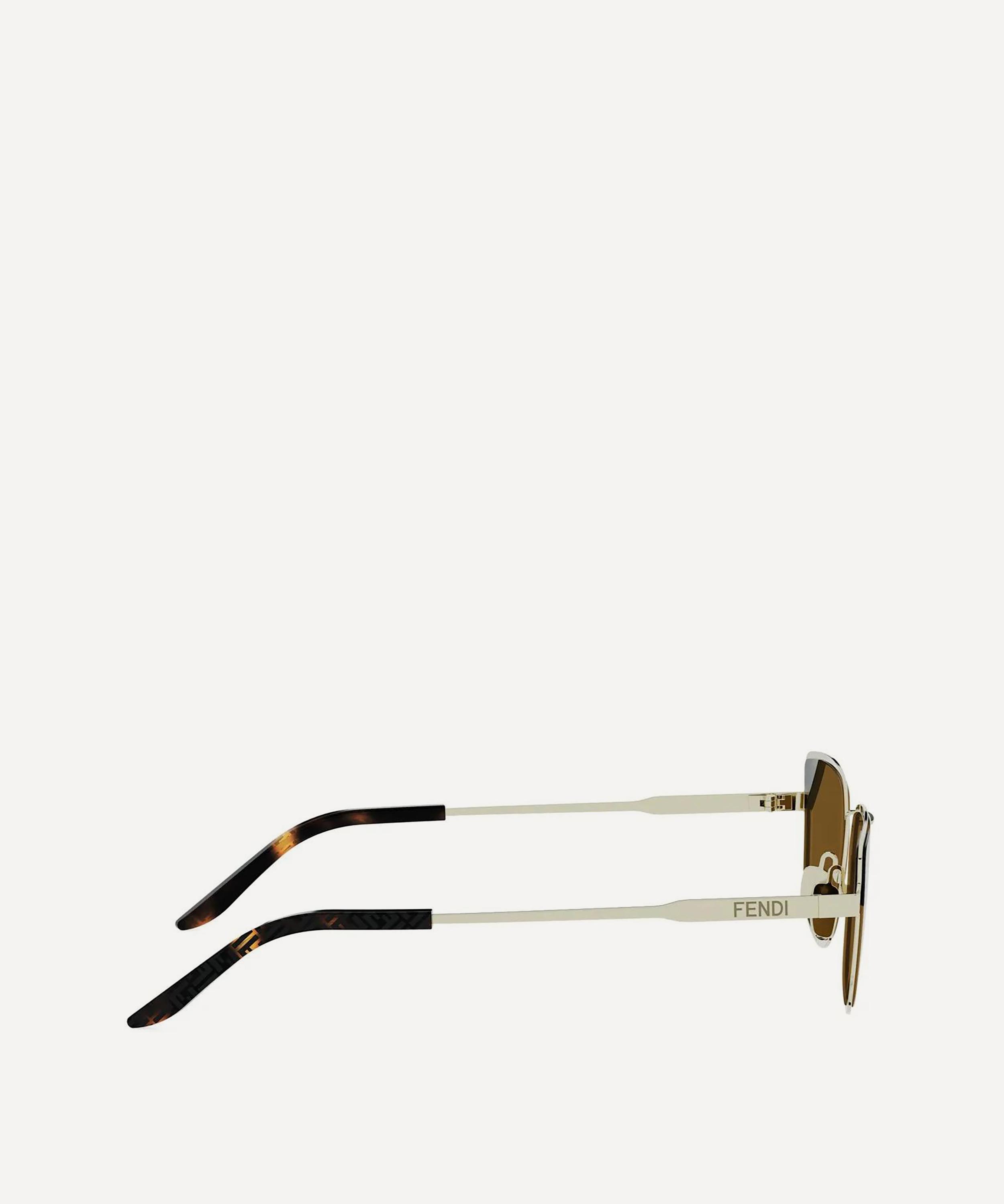 Fendi - Signature Rectangular Metal Sunglasses image number 2