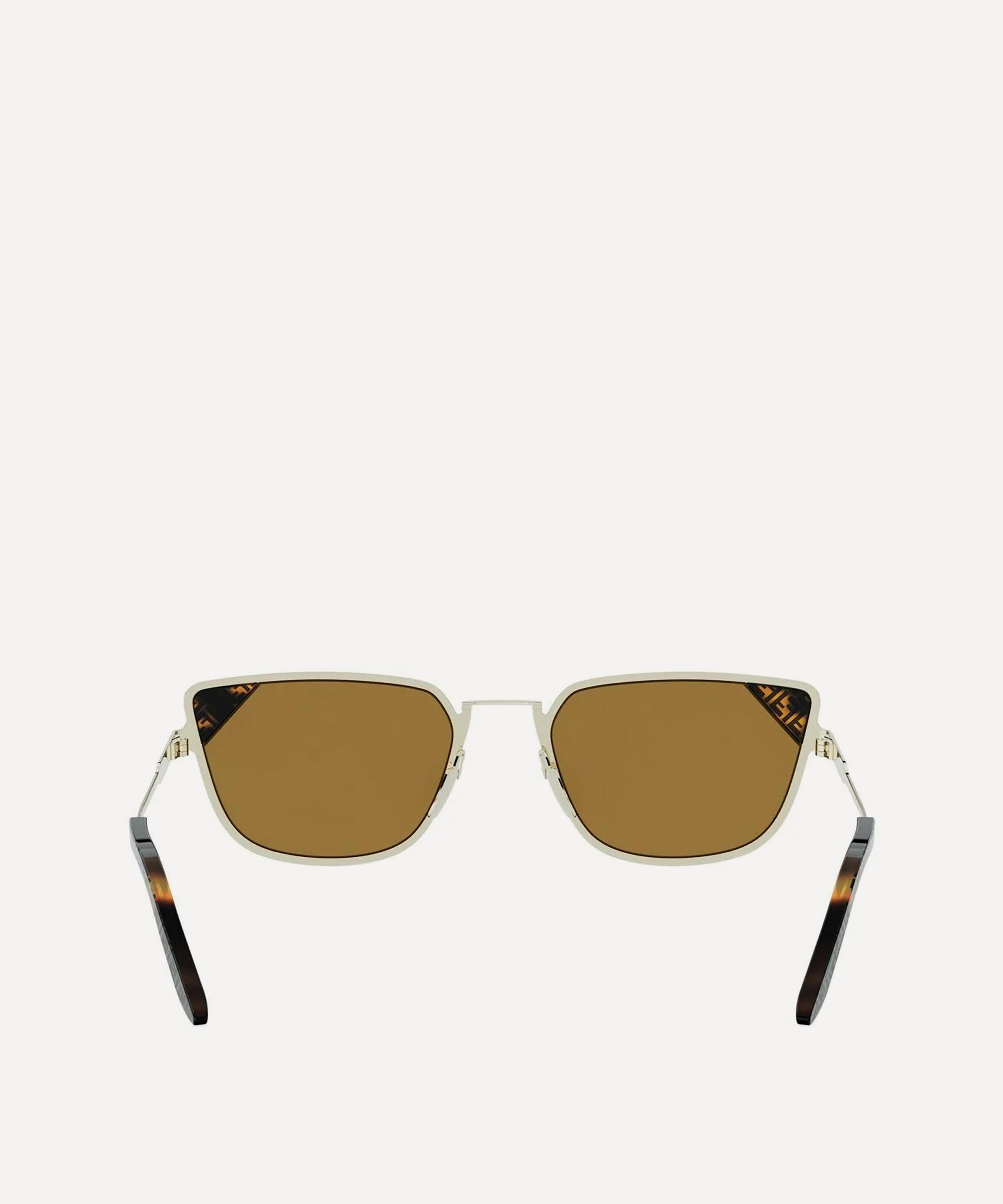 Fendi - Signature Rectangular Metal Sunglasses image number 4